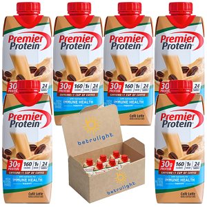Protein Shakes Paquete múltiple Premier de sabor Café Latte 1.06 oz de proteína, 0.04 oz de azúcar, 24 vitaminas y minerales, nutrientes para Protein Shakes Paquete múltiple Premier de sabor Café Latte 1.06 oz de proteína, 0.04 oz de azúcar, 24 vitaminas y minerales, nutrientes para