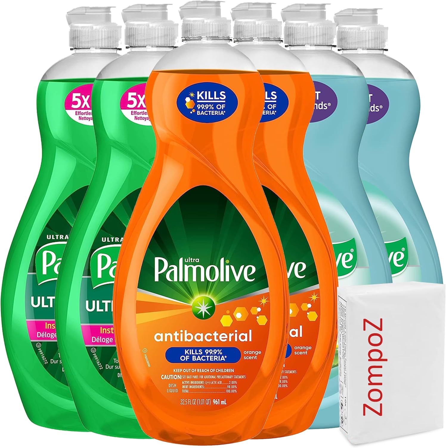 Palmolive Ultra Dish – Paquete variado de 6 jabones líquidos, incluye 2 de aloe y cítricos suaves al tacto, ultra fuerte y ultra naranja, 20 onzas