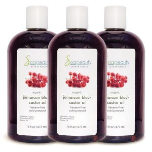 Soapeauty Aceite de ricino negro jamaicano prensado en frío sin refinar Aceite de ricino negro natural 100% puro que promueve una piel y cabello Soapeauty Aceite de ricino negro jamaicano prensado en frío sin refinar Aceite de ricino negro natural 100% puro que promueve una piel y cabello