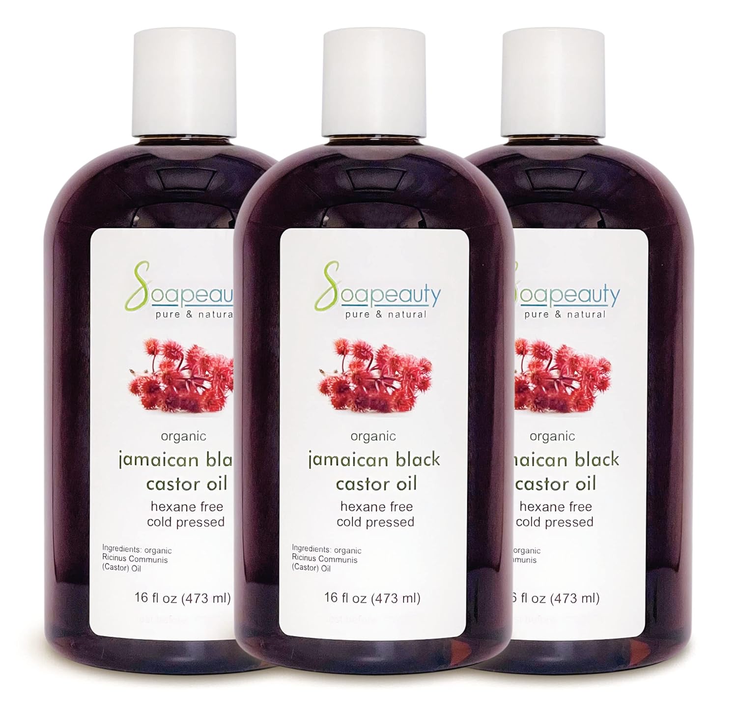 Soapeauty Aceite de ricino negro jamaicano prensado en frío sin refinar  Aceite de ricino negro natural 100% puro que promueve una piel y cabello