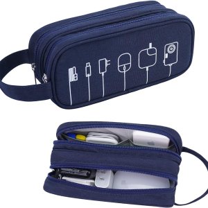 HESTECH Organizador de cables, organizador de cables, organizador electrónico de carga, estuche de viaje para accesorios electrónicos pequeños, HESTECH Organizador de cables, organizador de cables, organizador electrónico de carga, estuche de viaje para accesorios electrónicos pequeños,