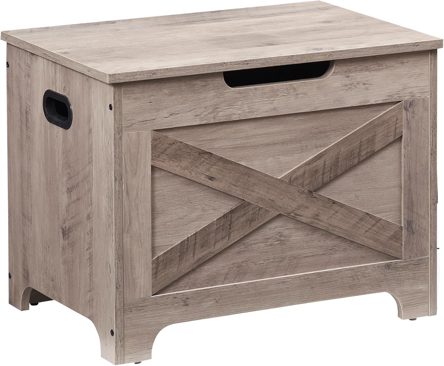Baúl de almacenamiento, banco de almacenamiento con bisagra de seguridad, baúl de almacenamiento estilo granero, banco de entrada de madera, banco