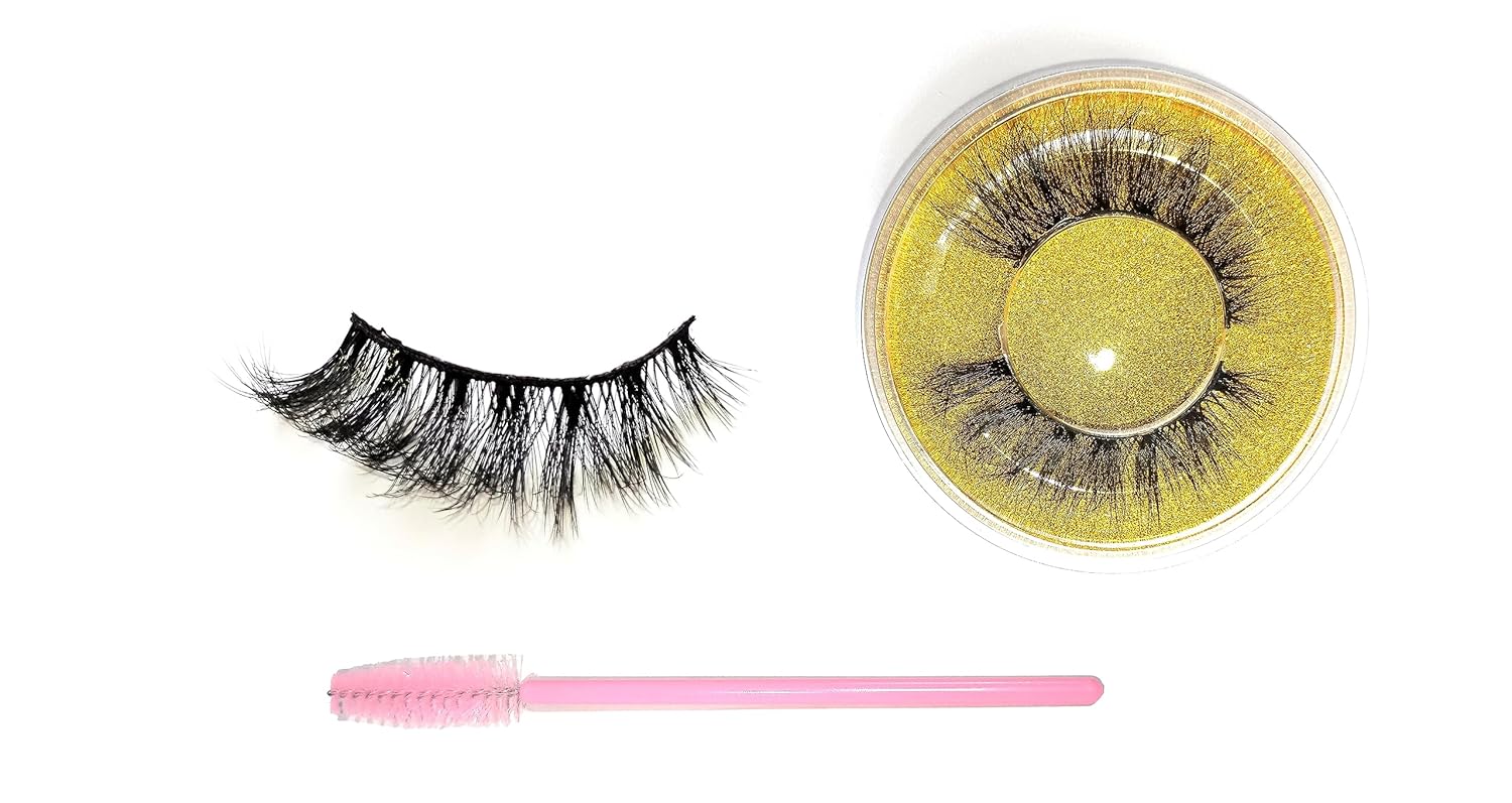 1 par de pestañas postizas y 1 cepillo de pestañas, pestañas postizas, 3D natural, aspecto dramático, reutilizable, ligero y cómodo, libre de