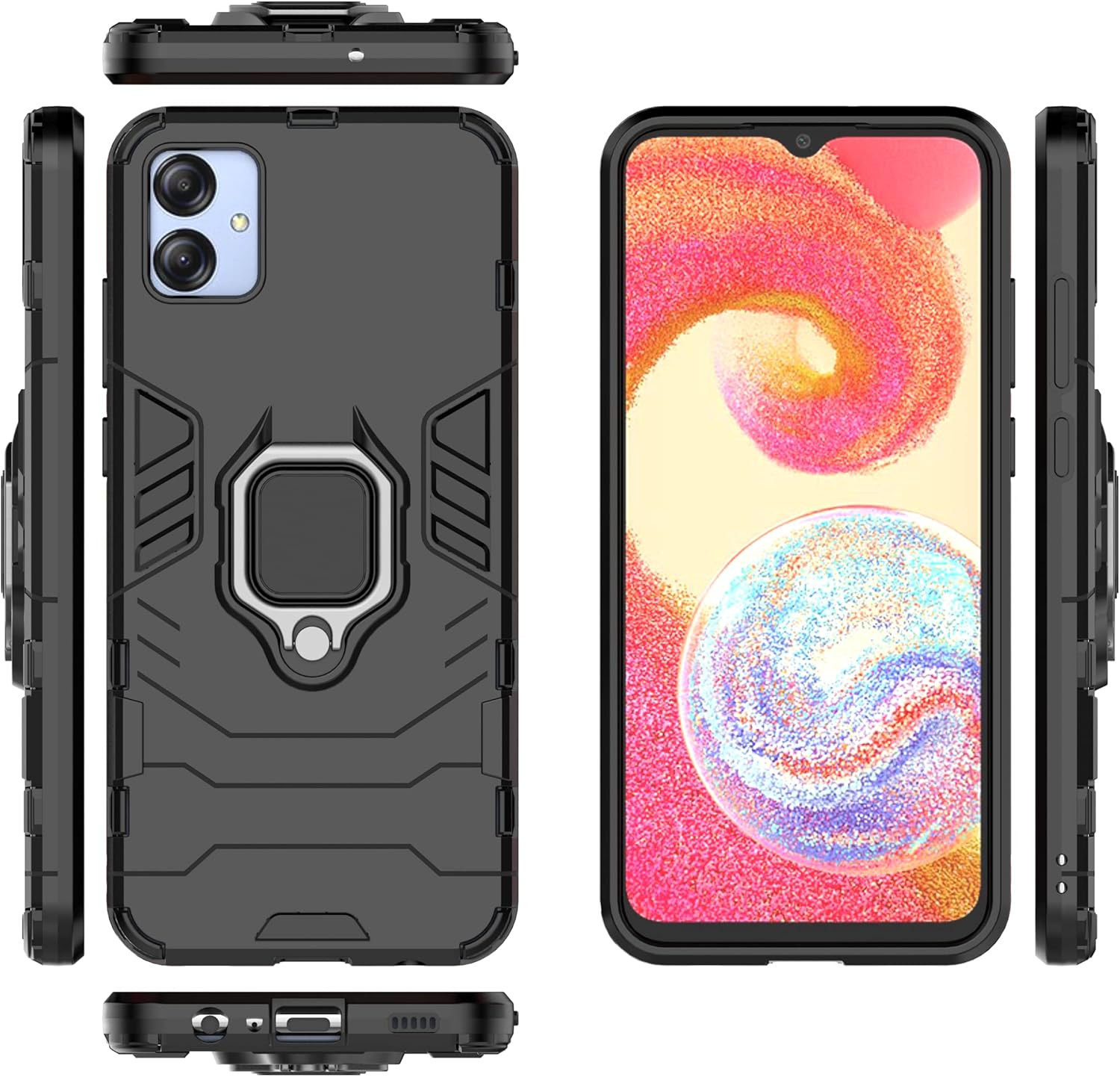 Funda para Samsung Galaxy A04e 4G, soporte magnético para automóvil Samsung SM-A042FDS Galaxy A04e 4G  SM-A042MDS SM-A042F SM-A042M, color negro
