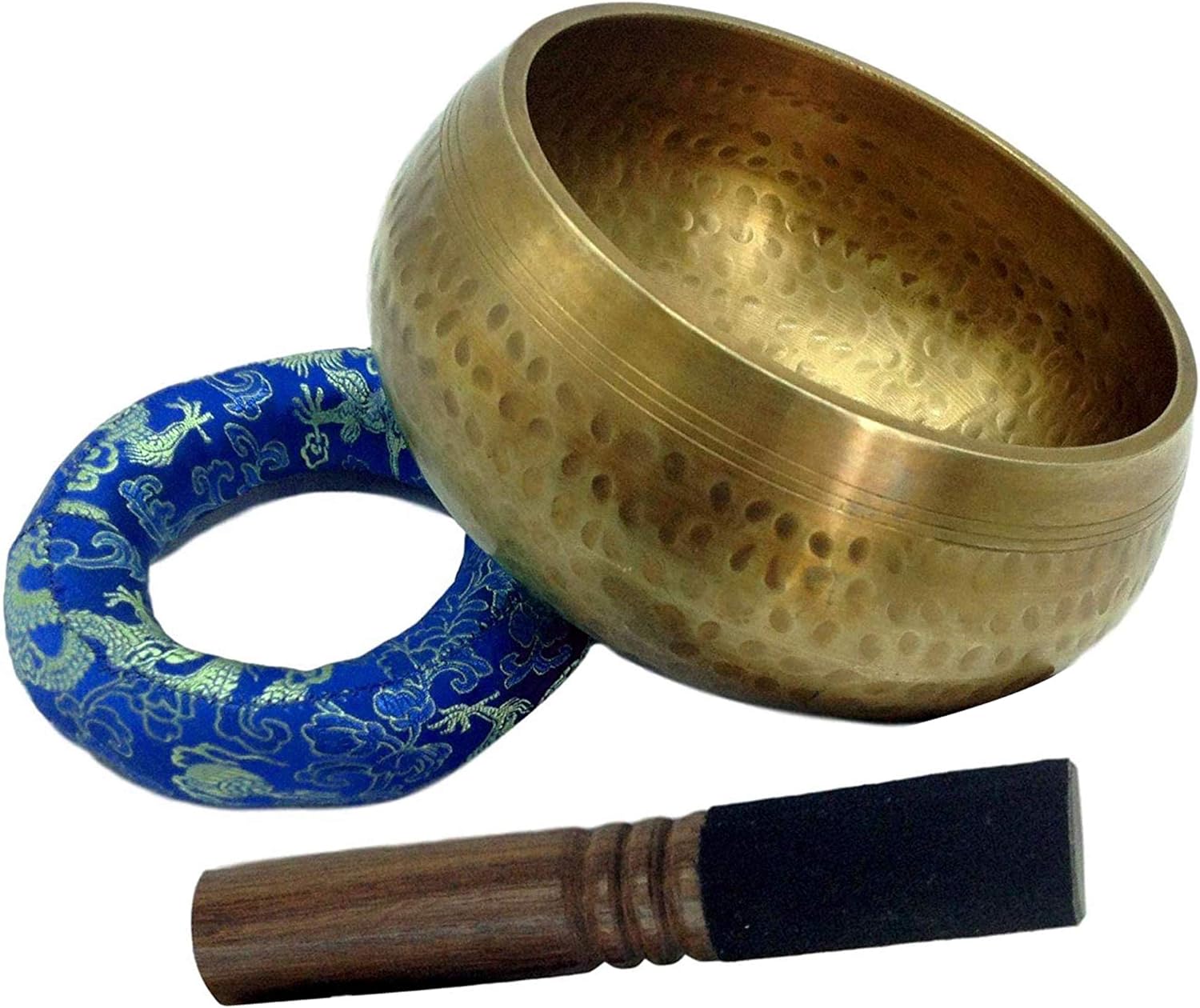 Juego de cuencos tibetanos martillados a mano de grado de meditación de 5.90 pulgadas, de calidad profesional, de 2.2 libras, con sonido tibetano,