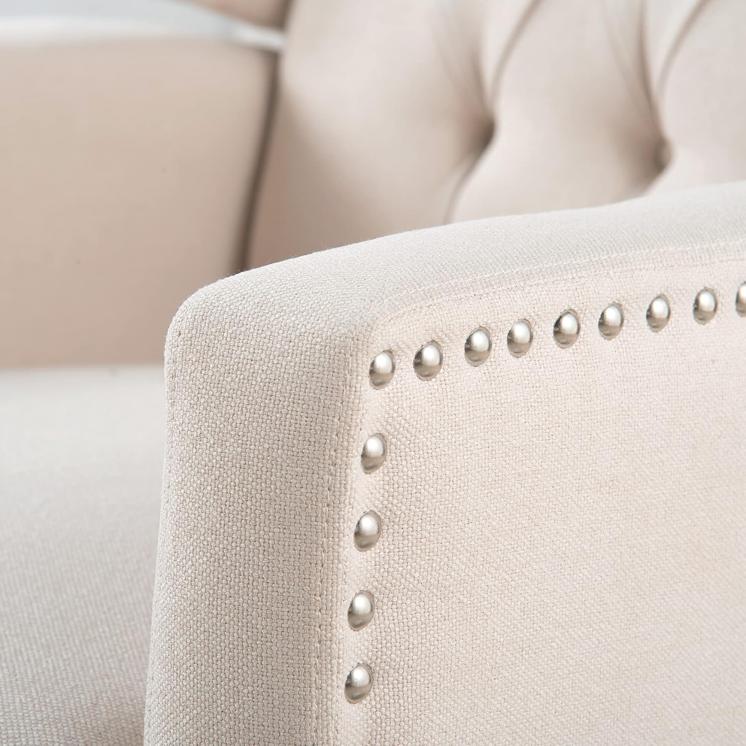 Wingback – Silla reclinable de tela, moderna con respaldo alto, cómoda silla de lectura, sillas con respaldo copetudo con brazos para dormitorio y