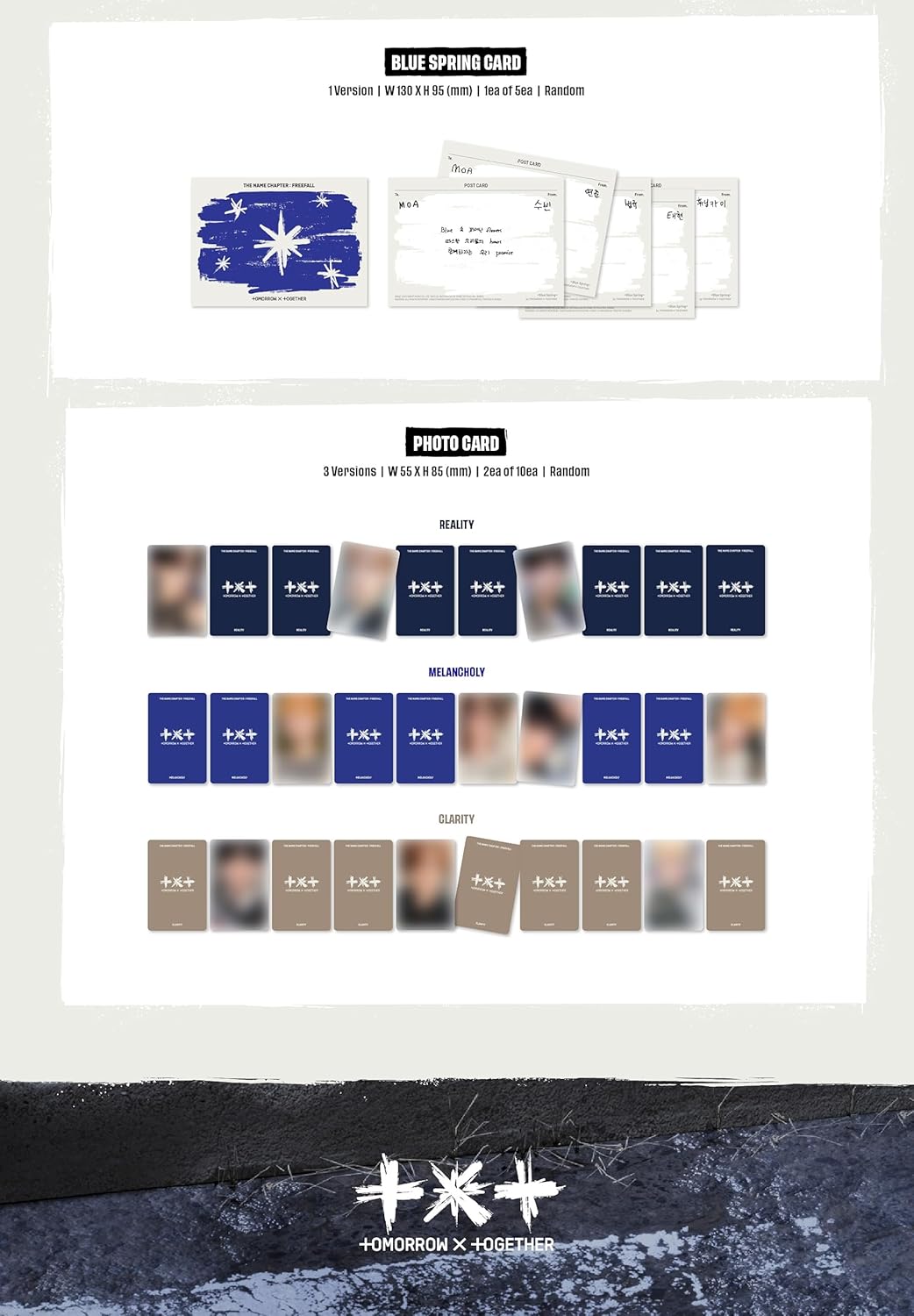 TXT – El capítulo del nombre FREEFALL 3th Album SET+ Beneficio de pedido anticipado + Juego de tarjetas fotográficas adicionales