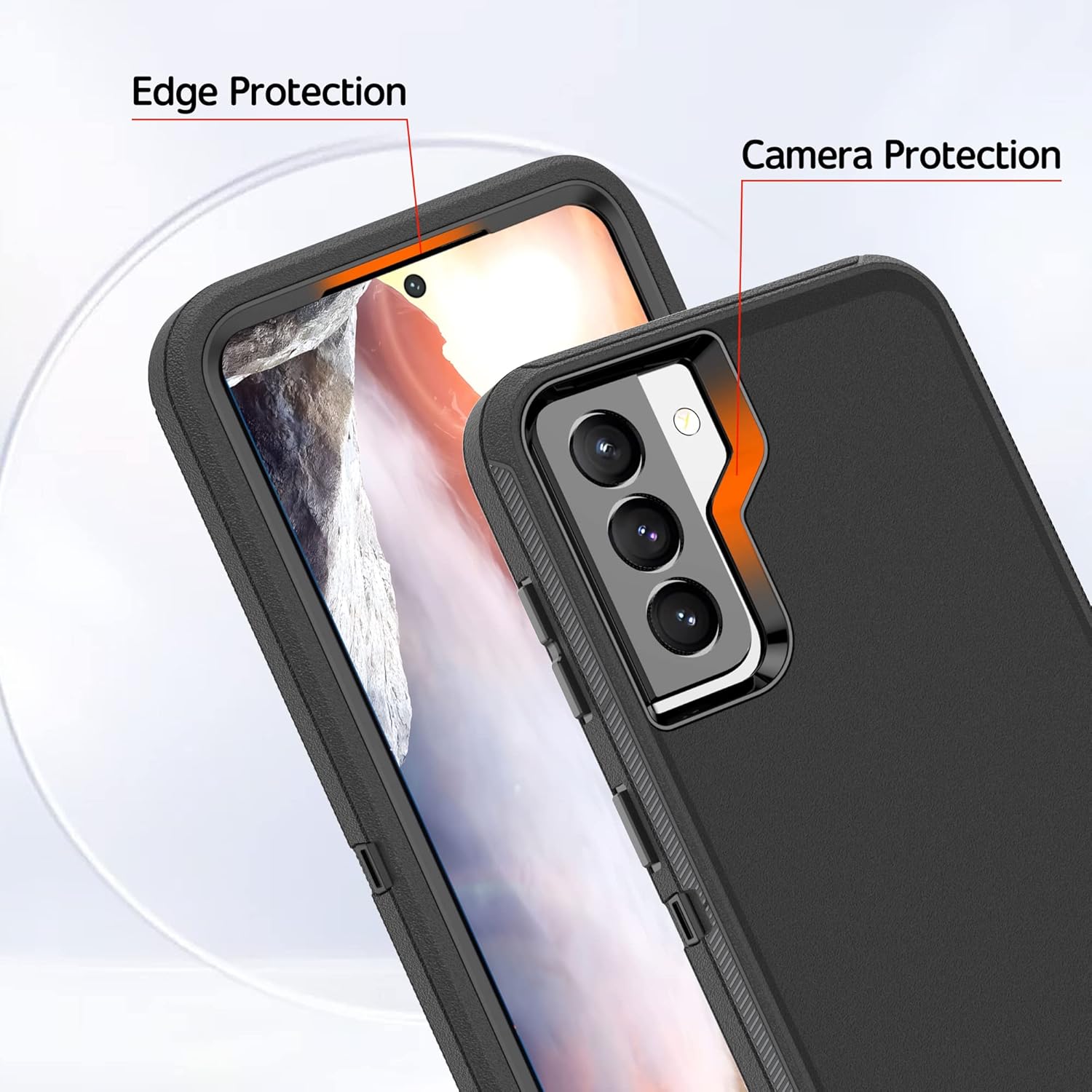 Funda para Galaxy S21, funda protectora resistente de grado militar, a prueba de golpes, a prueba de caídaspolvo, funda de protección resistente de