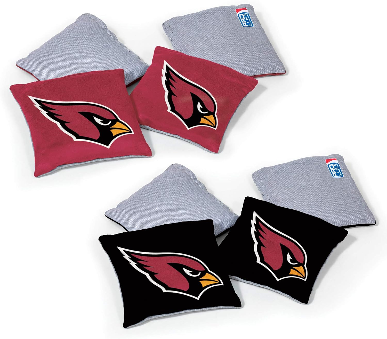 Wild Sports – Bolsas de frijoles de doble cara de fútbol americano profesional de la NFL, 8 unidades, bolsas de lanzamiento de primera calidad para