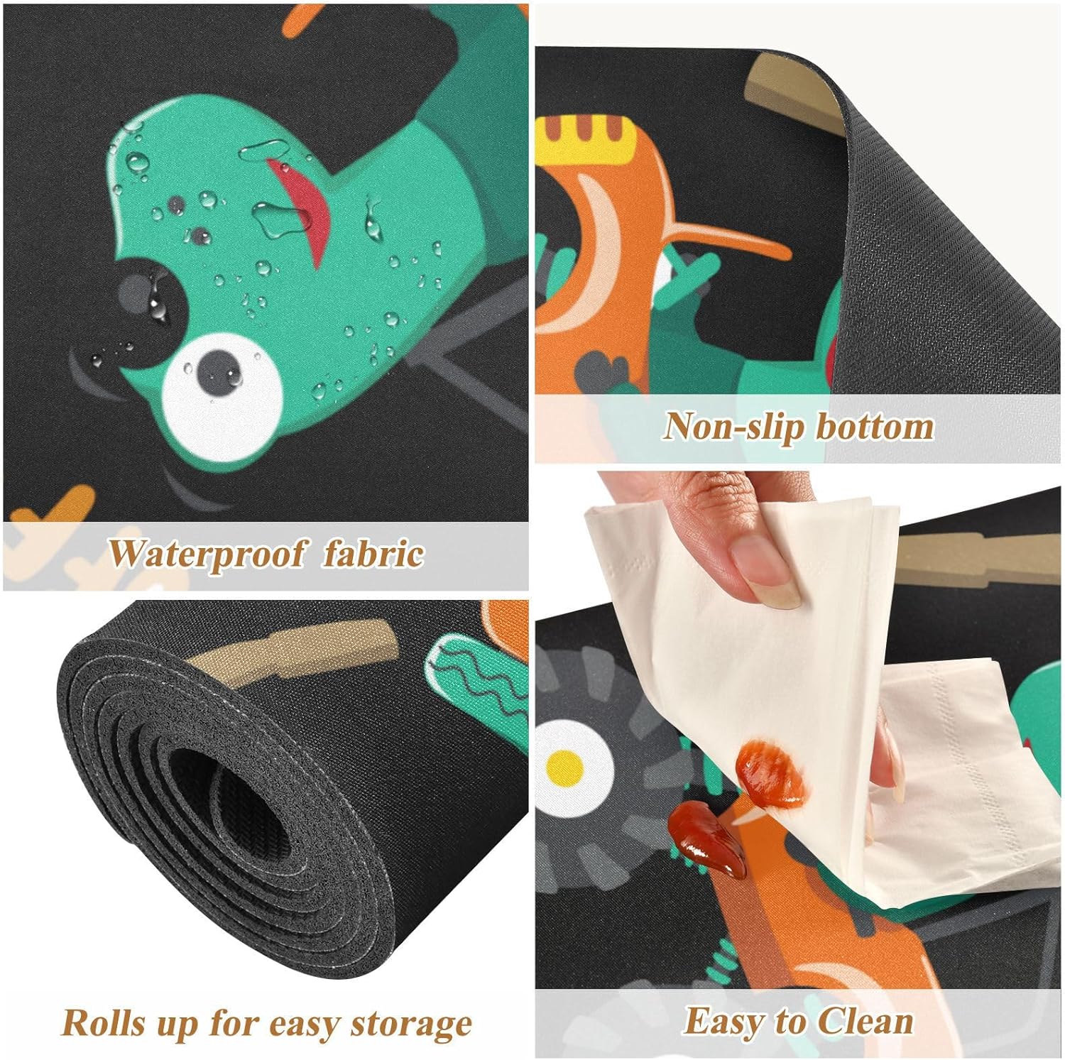 Lindos salvamanteles de camino de mesa para platos calientes, soportes resistentes al calor y tapete impermeable de cocina para platos calientes,