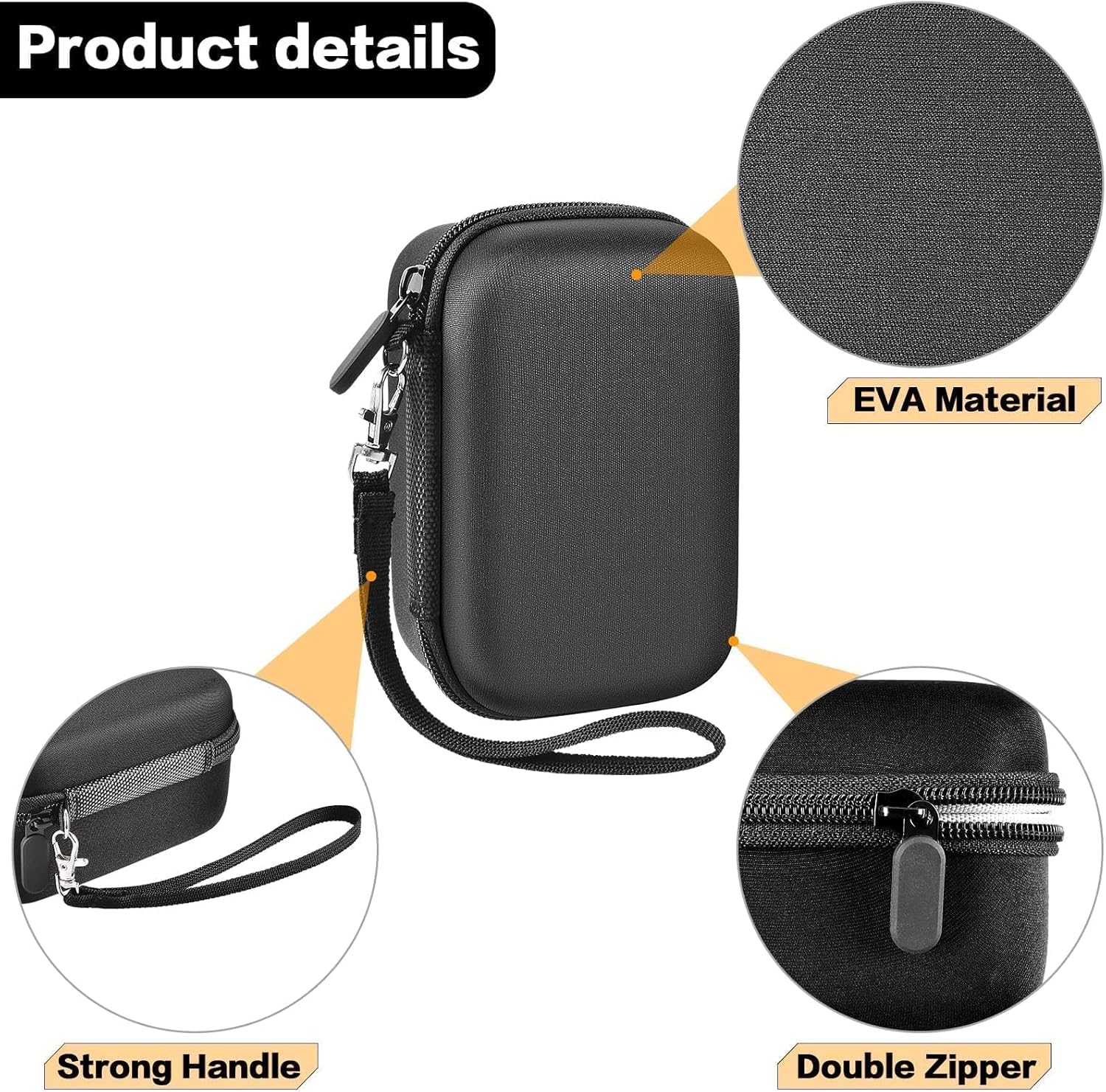 Funda para cámara digital compatible con TEBNGIHNM para Duluvulu para Oiadek para zheozeig para Zostuic para cámara Toiauaha 4K Vlogging. Bolsa de