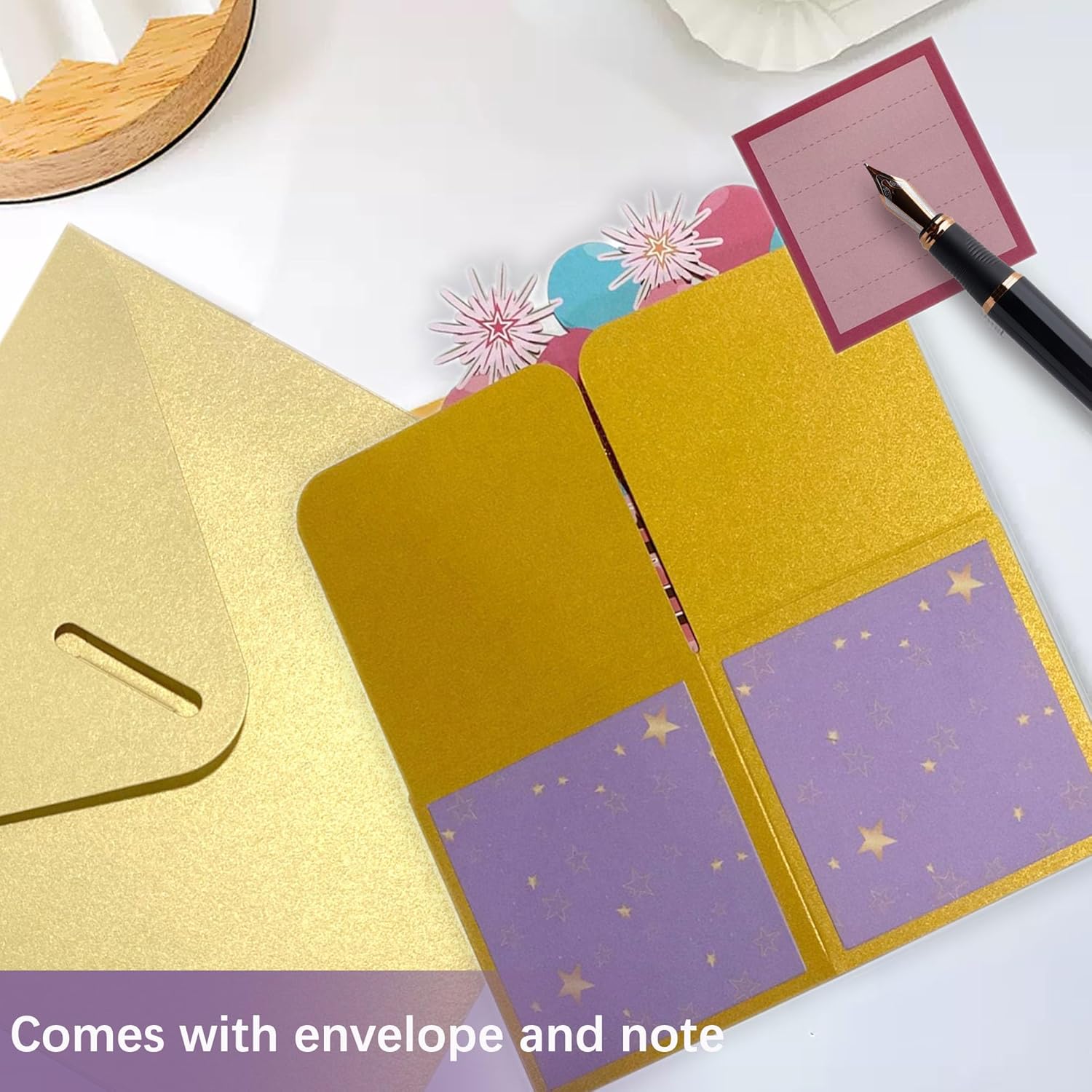 Tarjeta de regalo 3D de feliz cumpleaños, tarjetas de felicitación de papel 40 con tarjeta en blanco y sobre, regalos de cumpleaños únicos para
