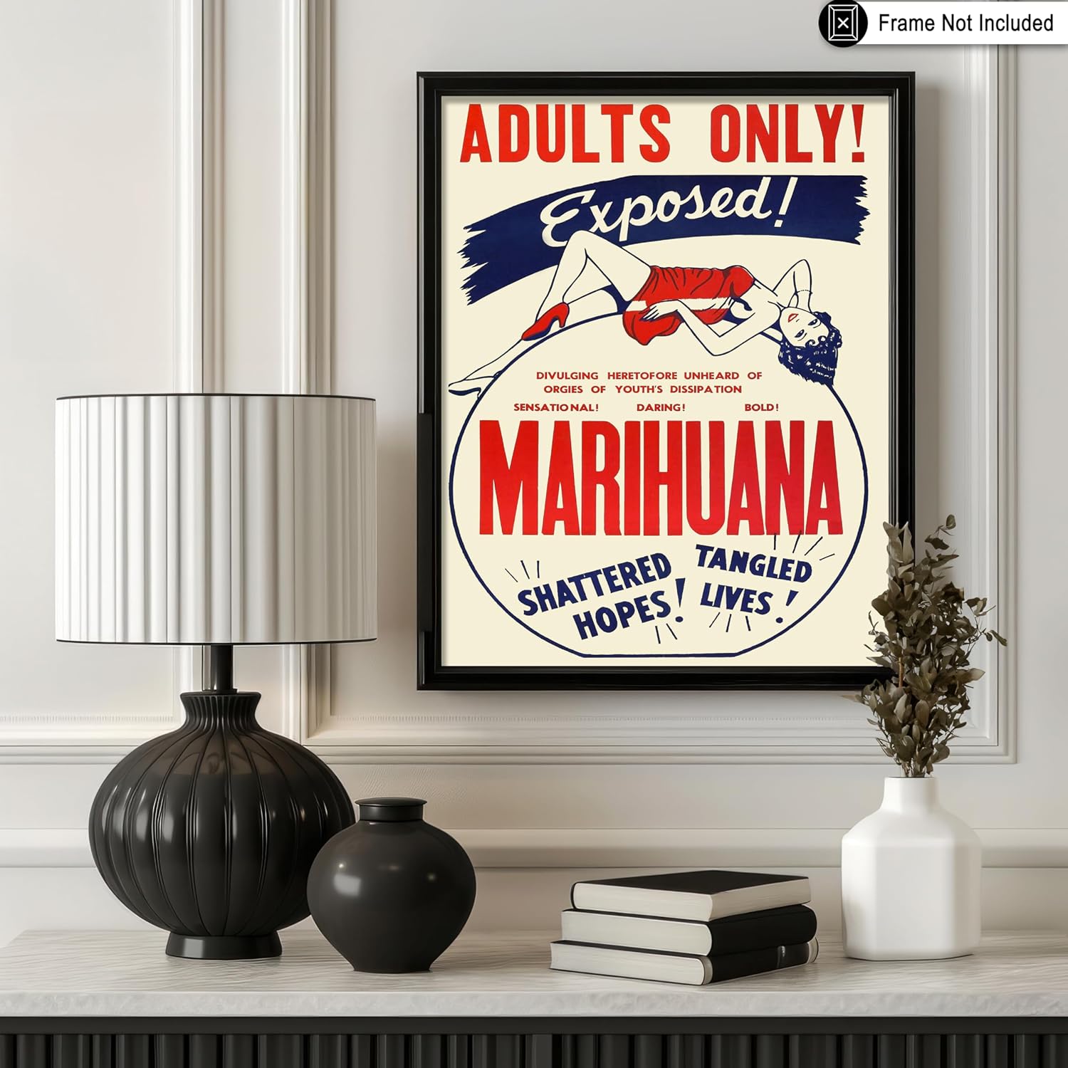 Poster Master Póster vintage de la película de marihuana  Impresión retro expuesta a la marihuana  Arte de marihuana  Regalo para él, ella, hombres,