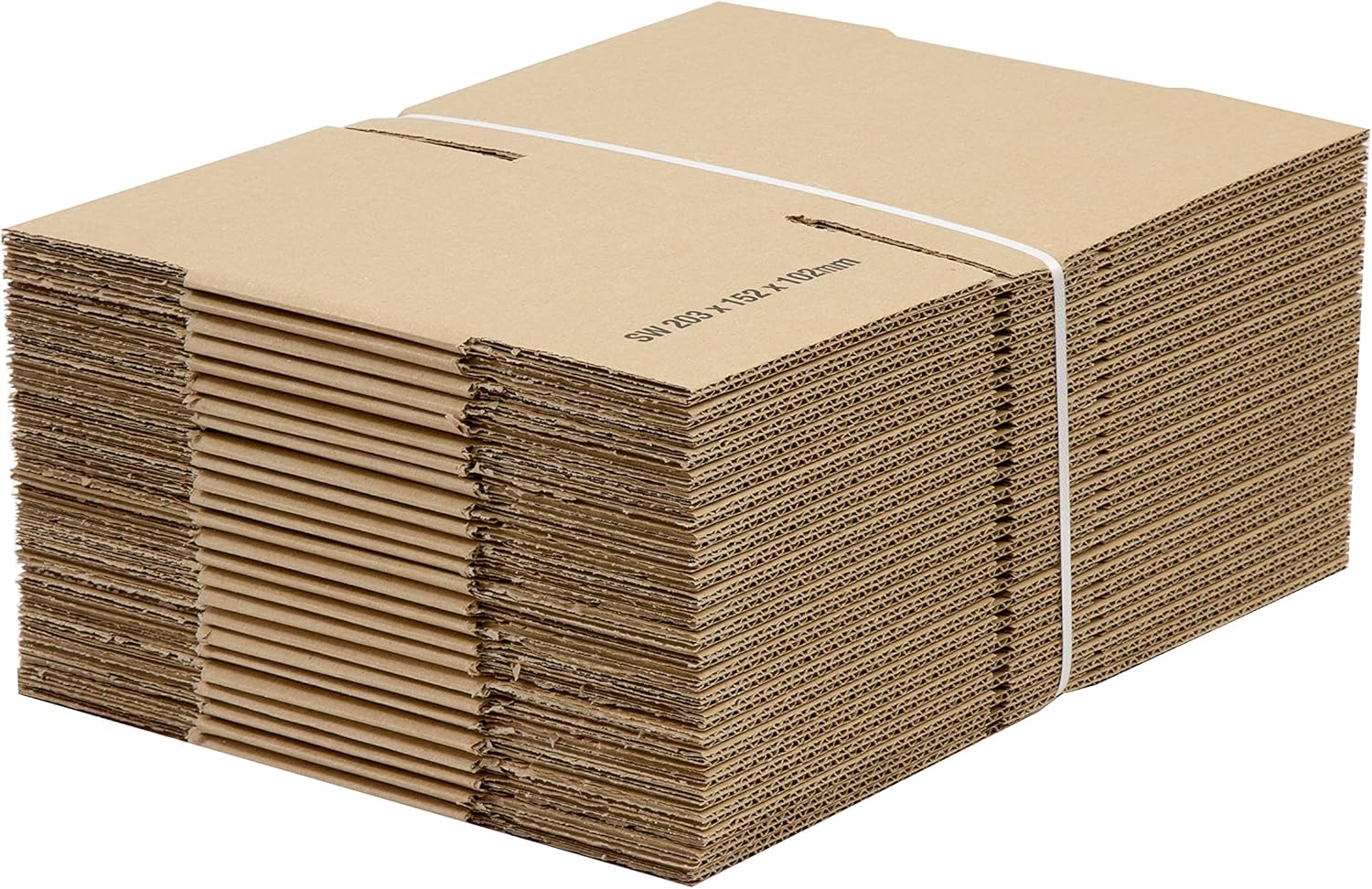 Cajas de envío de cartón de una sola pared 203x152x102mm (8x6x4″) Paquete de 25 cajas