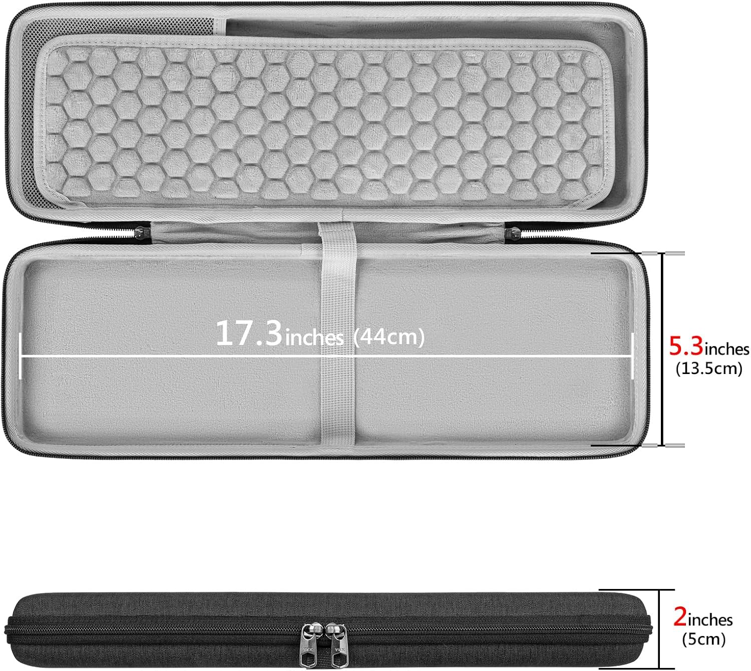 Geekria Funda de teclado de tamaño completo, funda rígida de transporte de viaje para teclado mecánico de computadora de 104 teclas, compatible con