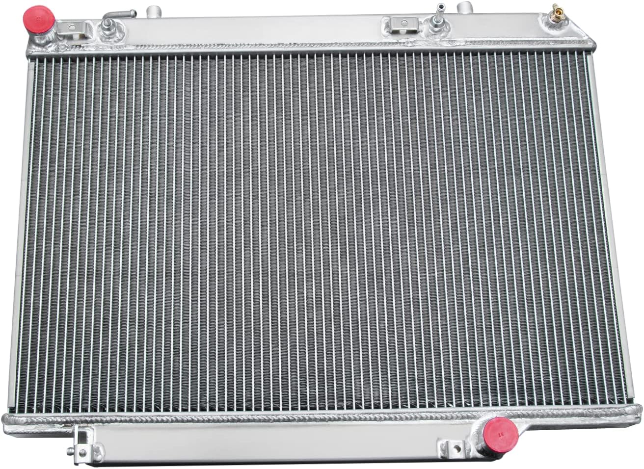Rubivel Radiador de aluminio de 2 filas compatible con Mercedes-Benz 300SDL 350SD 350SDL 3.0L 3.0L 3.4L L6, radiador de refrigeración, todo el