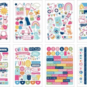 Echo Park Paper Company Libro de pegatinas Play All Day Girl Echo Park Paper Company Libro de pegatinas Play All Day Girl