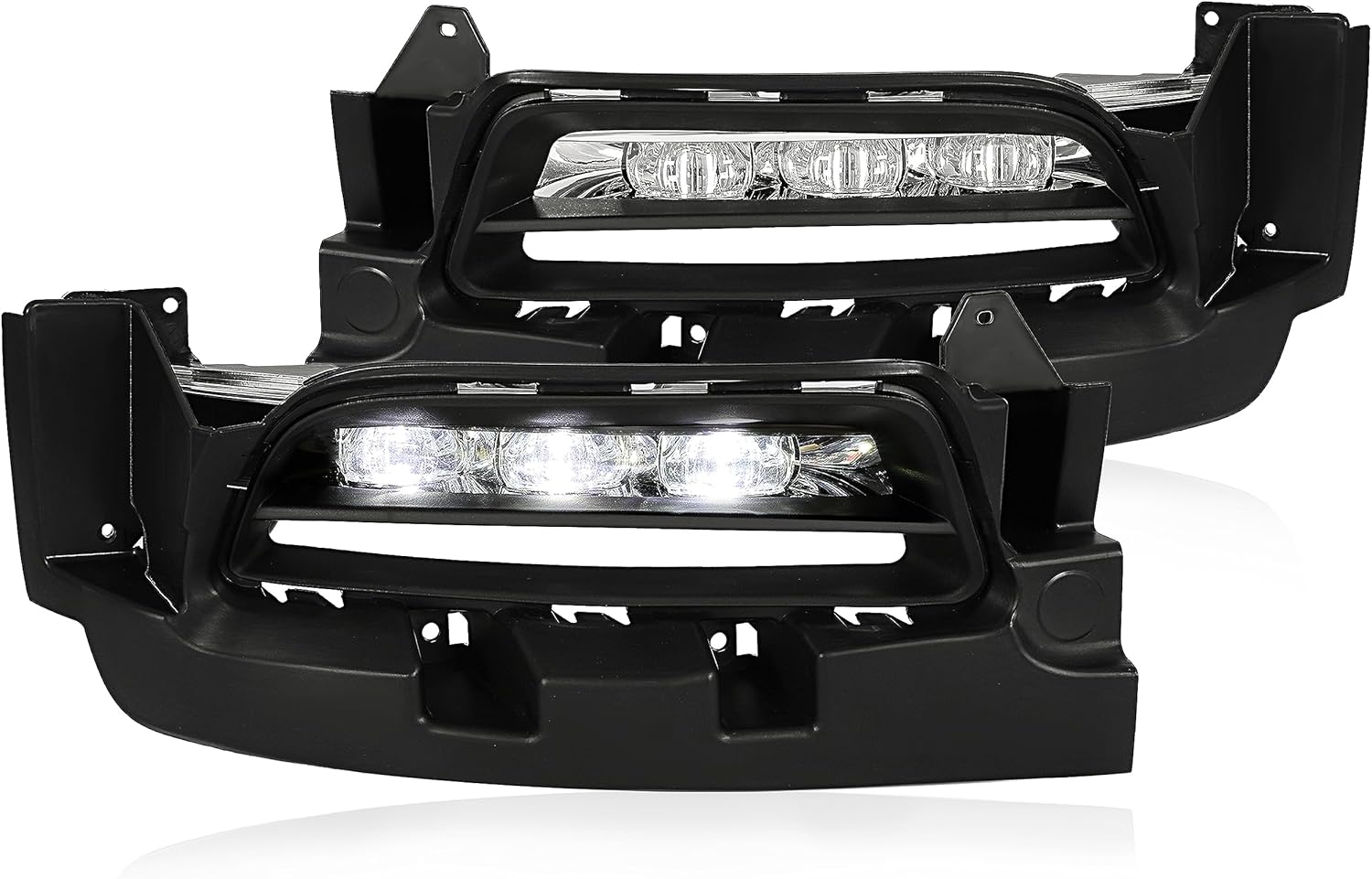 HECASA Par de luces antiniebla LED compatibles con Dodge Charger 2015-2022 de repuesto para 68214428AB 68214427AB 68214427AB lente transparente del