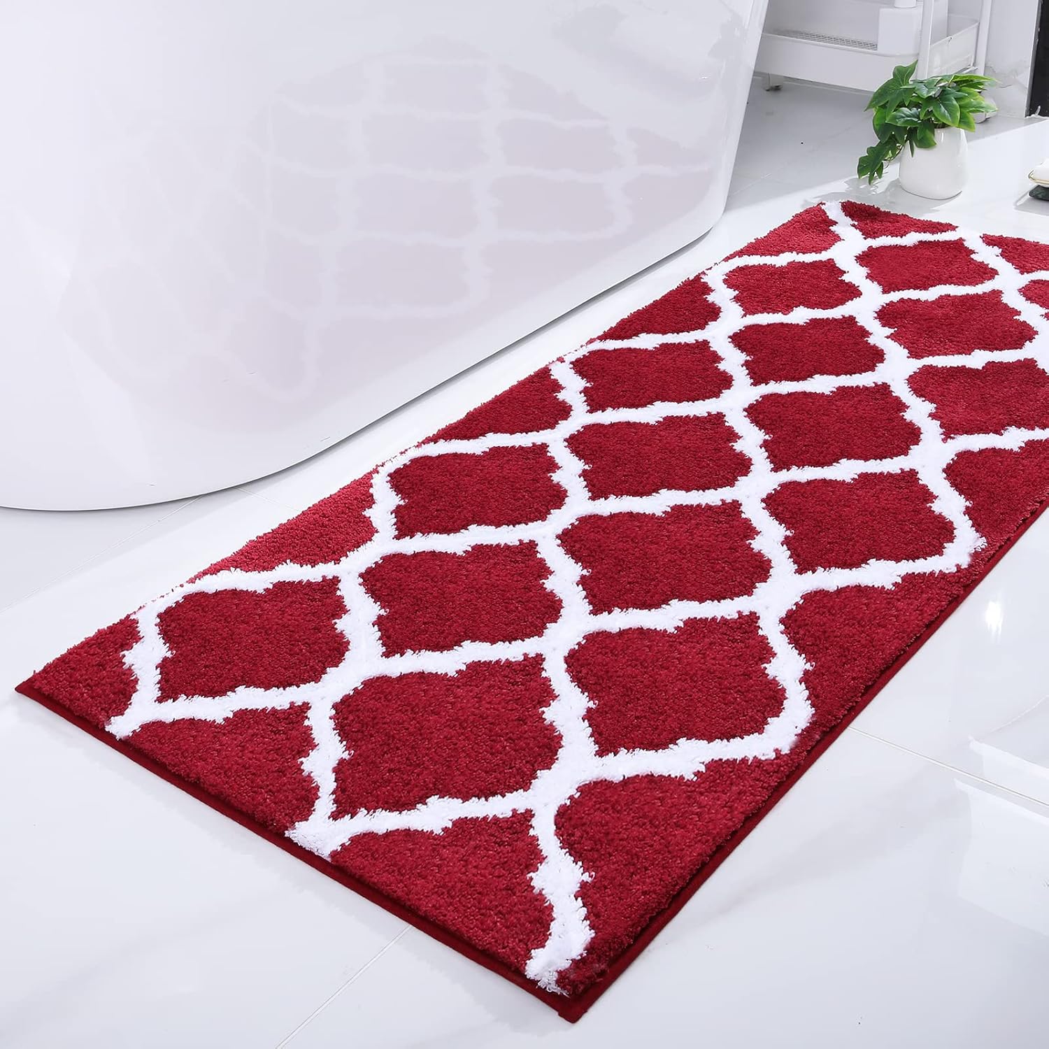 OLANLY – Tapete de baño de microfibra suave y absorbente. Tapete para el baño, antideslizante y esponjoso. Lavar y secar a máquina. Tapetes para el