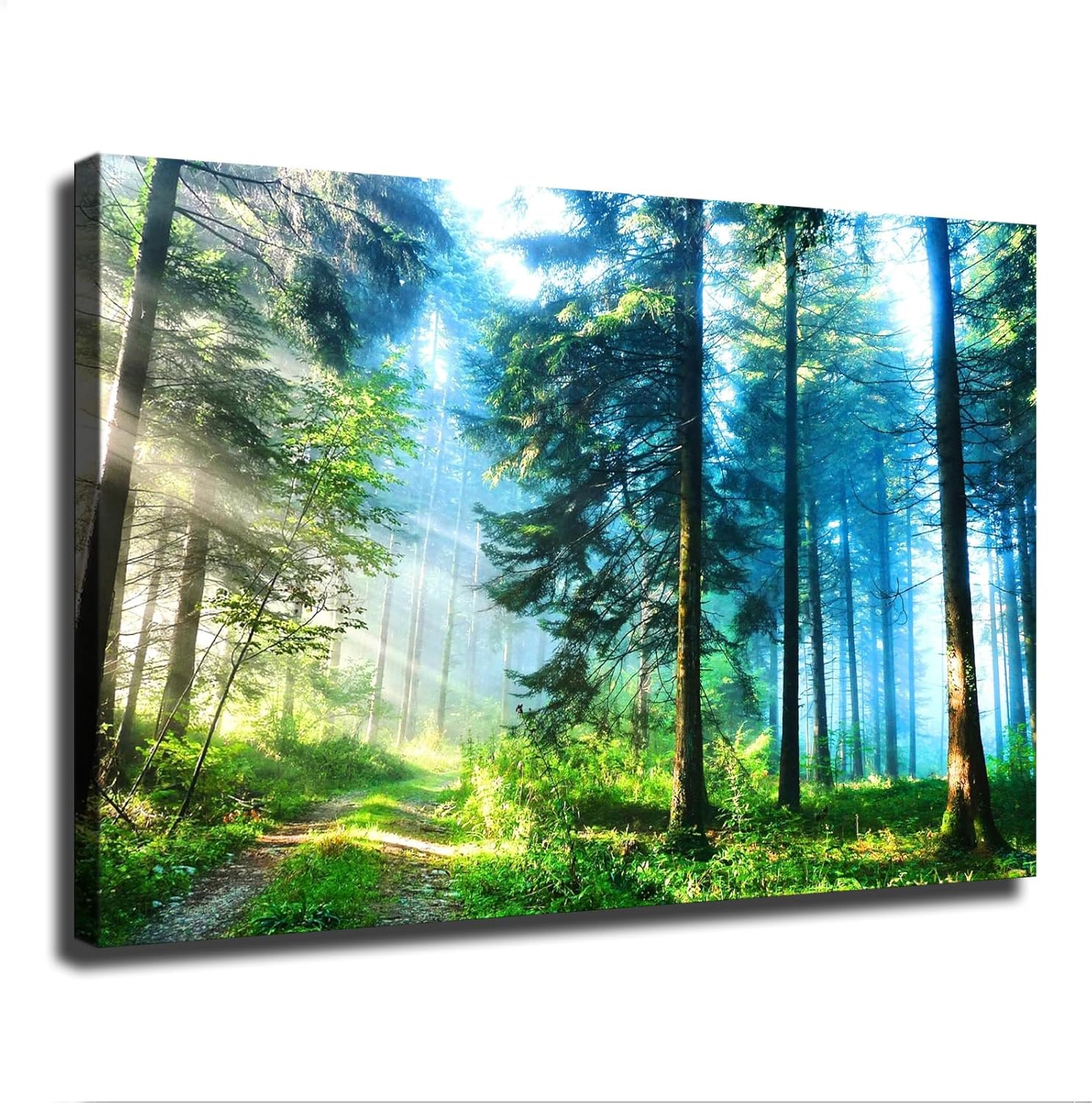 Póster de paisaje de naturaleza de bosque verde, pintura decorativa, pósteres de pared e impresión artística moderna para decoración de dormitorio