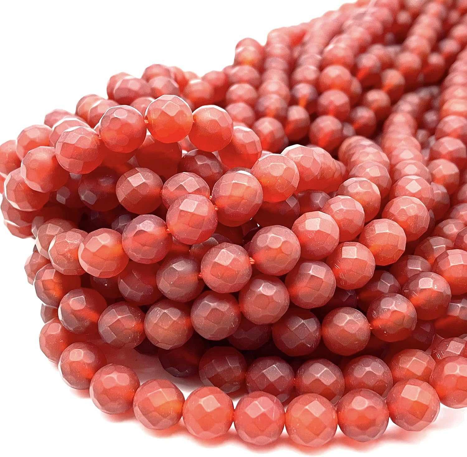 ABCGEMS – Cuentas de cornalina de arándano madagascan con acabado mate (no enceradas, no pulidas) para hacer joyas de piedras preciosas naturales,
