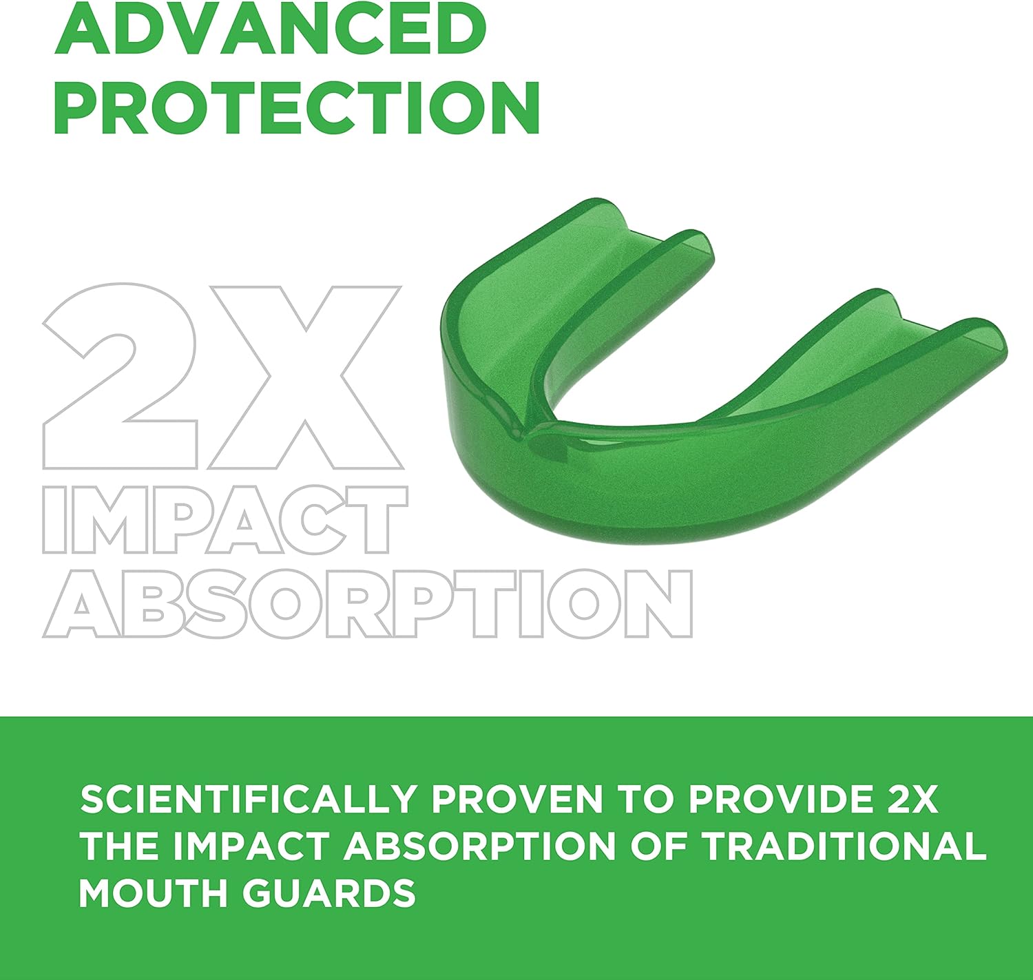 Delta Dental Protector bucal deportivo atlético aceptado por la ADA, 2 veces la absorción de impacto, funciona con aparatos ortopédicos, 1 paquete