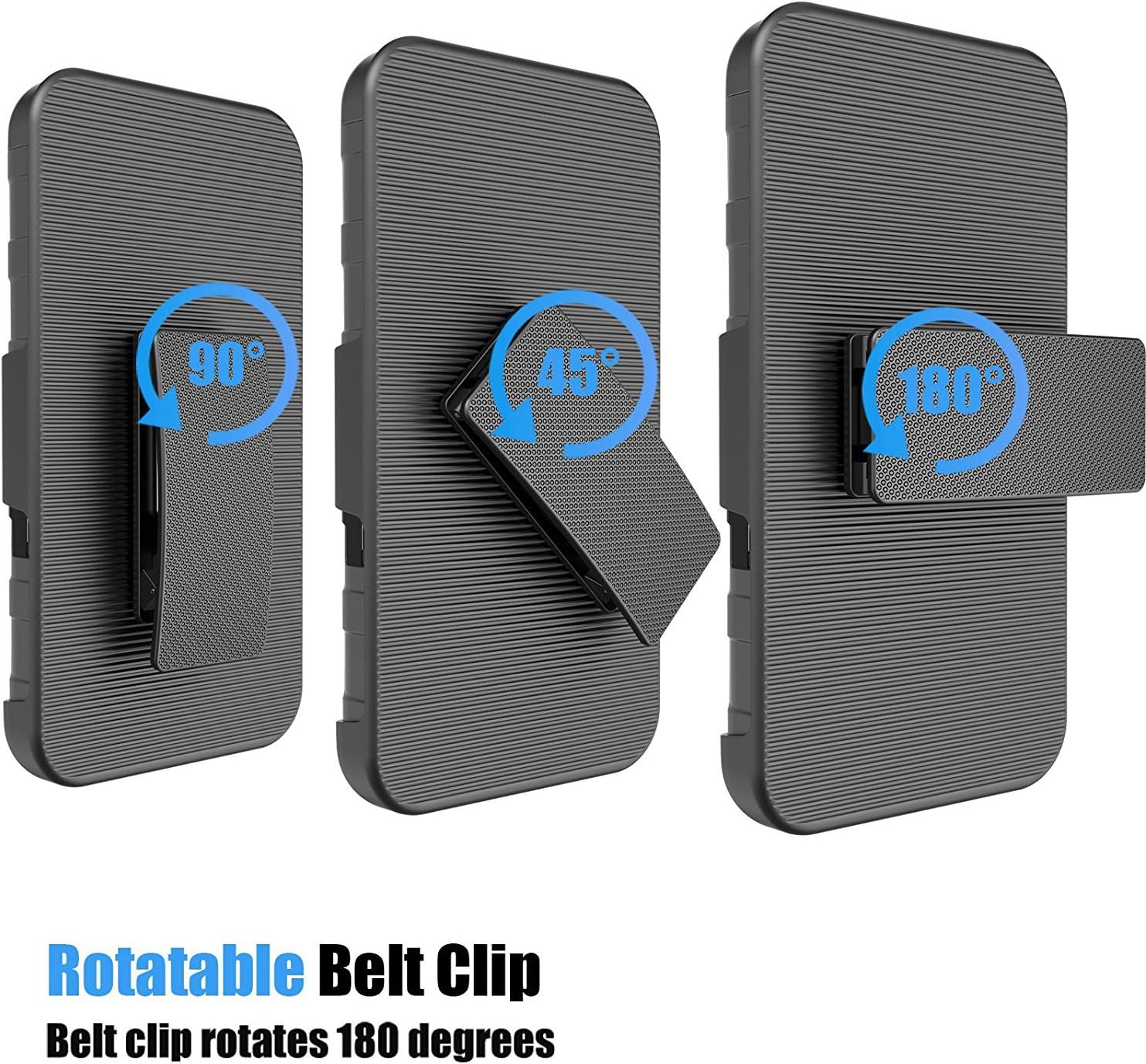 NEM Funda para LG G6, resistente, a prueba de golpes, cinturón giratorio con soporte de cuerpo completo, doble capa, protección híbrida contra