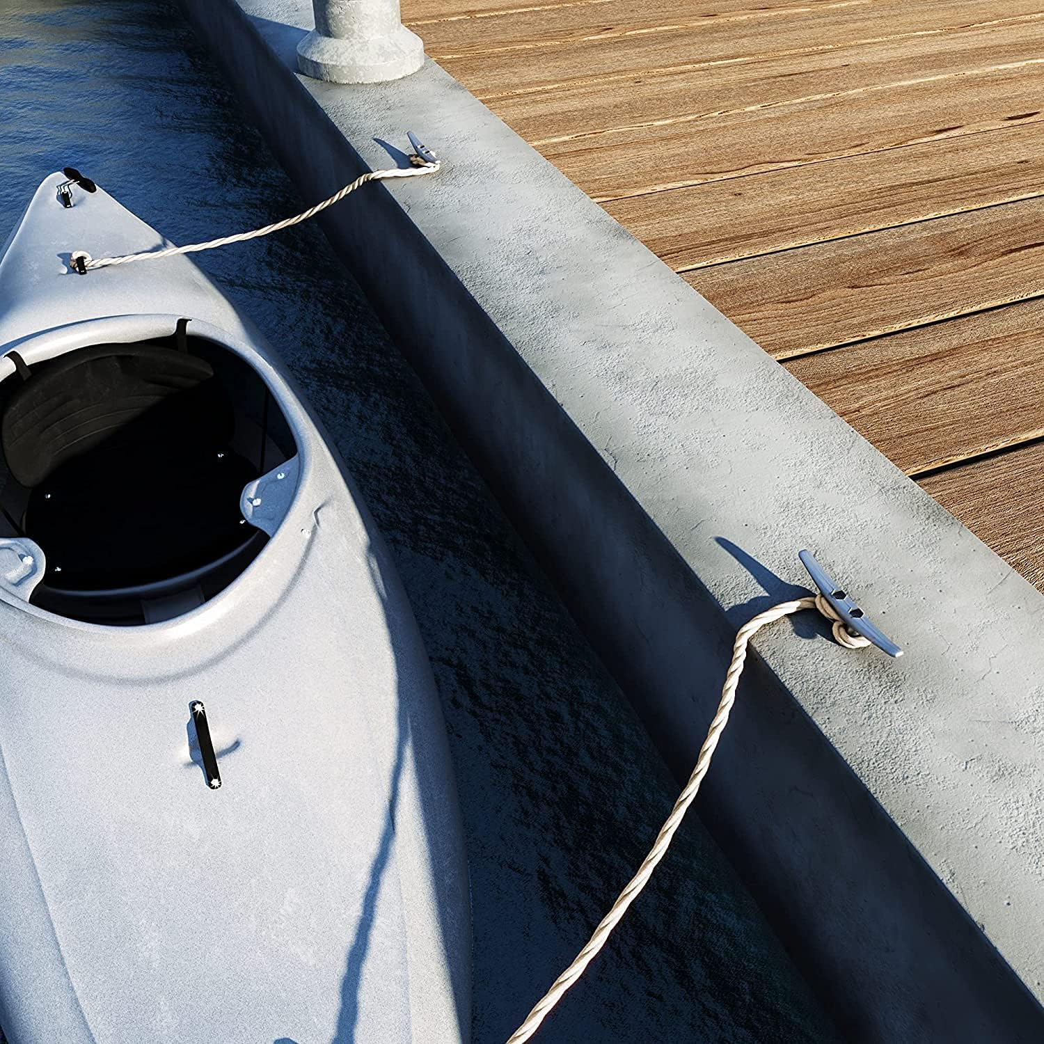 Simplified Living – Tacos de muelle de 4 pulgadas  Hierro fundido galvanizado resistente a la intemperie de 4 pulgadas para embarcaciones para