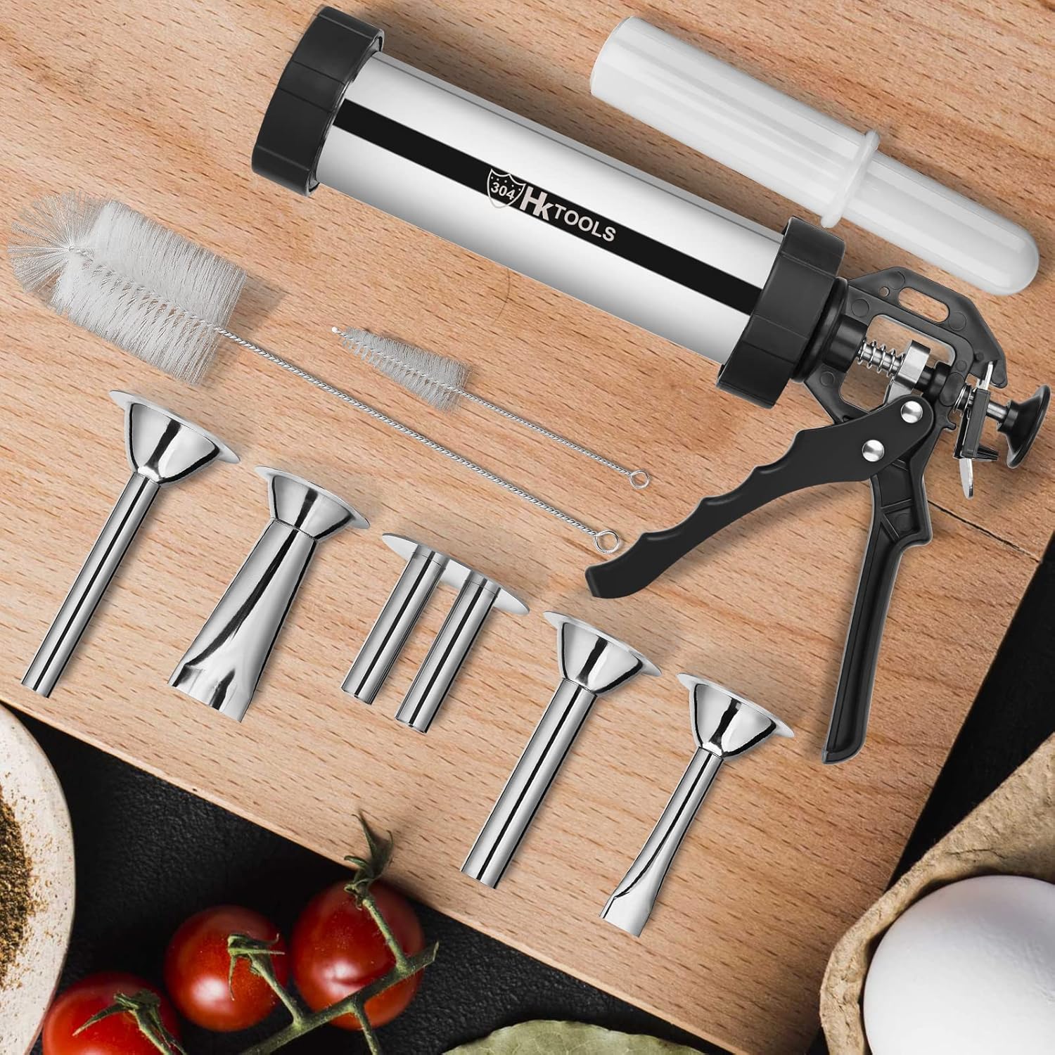 HK Kit de pistola de cecina, pistola para hacer carne seca de res, pistola de carne seca de carne seca de 2 libras, pistola para hacer salchichas de