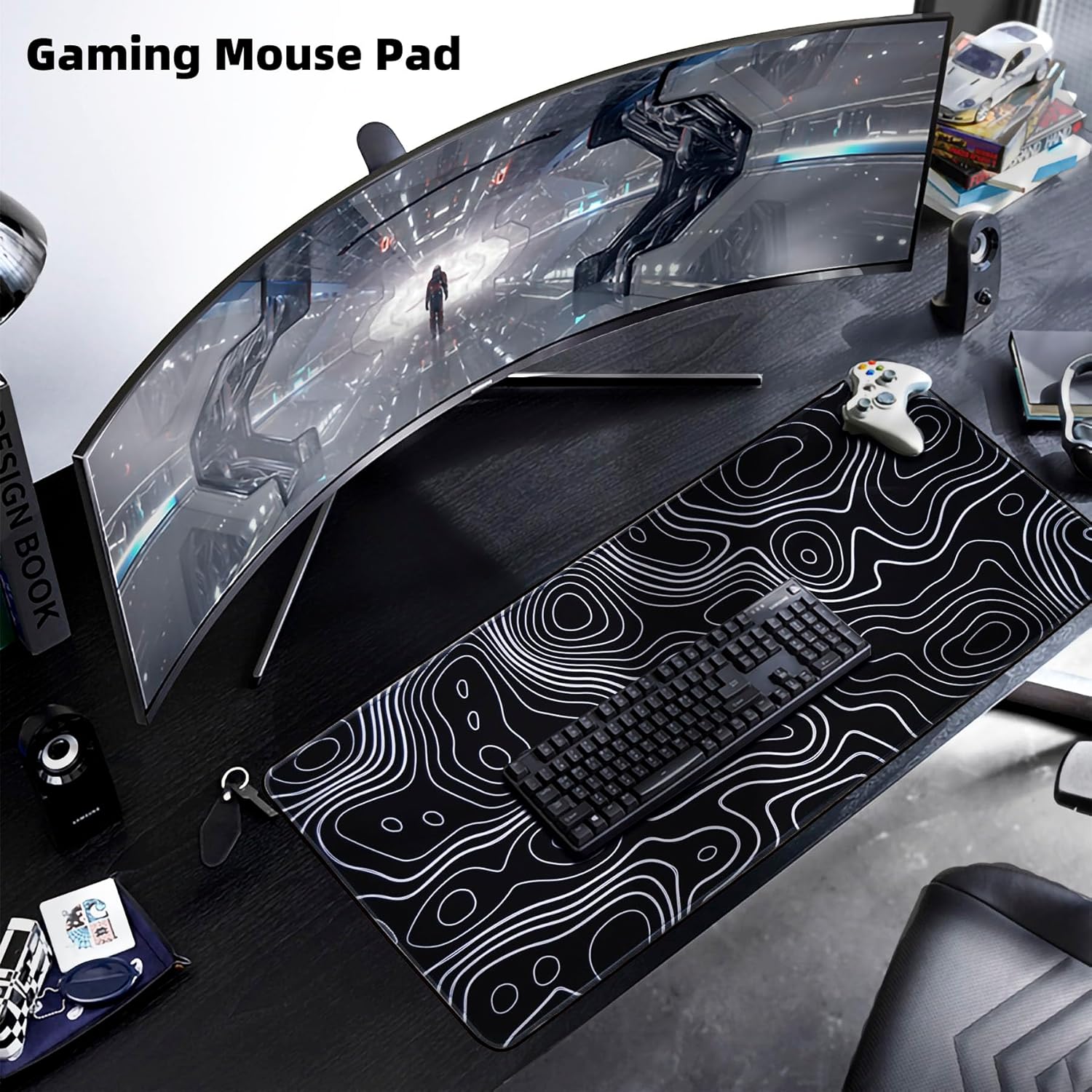 Alfombrilla de mouse grande para escritorio, alfombrilla de mouse grande para juegos, 31.5 x 11.8 pulgadas, alfombrilla de mouse para juegos,