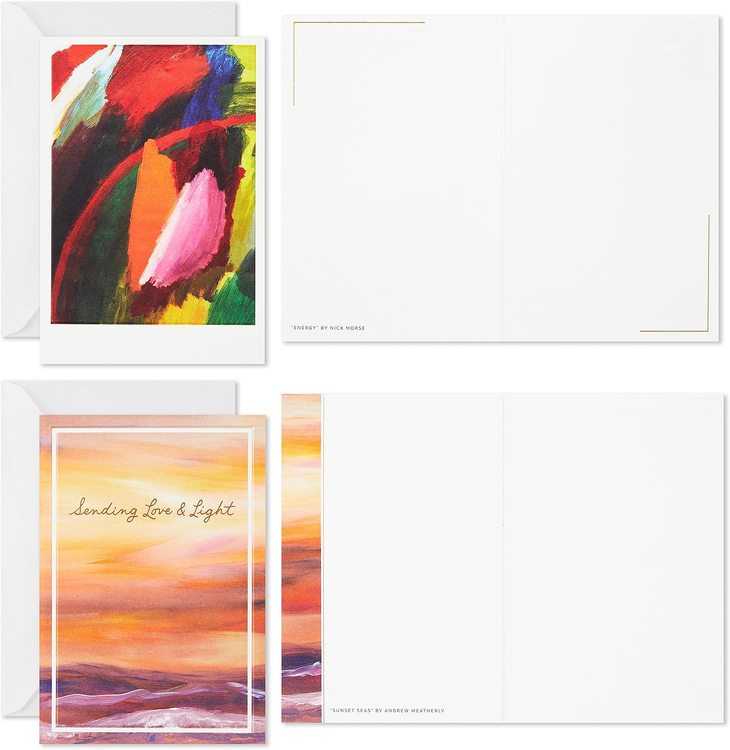 Hallmark Paquete de 4 tarjetas en blanco, tarjetas para todas las ocasiones (buen día)