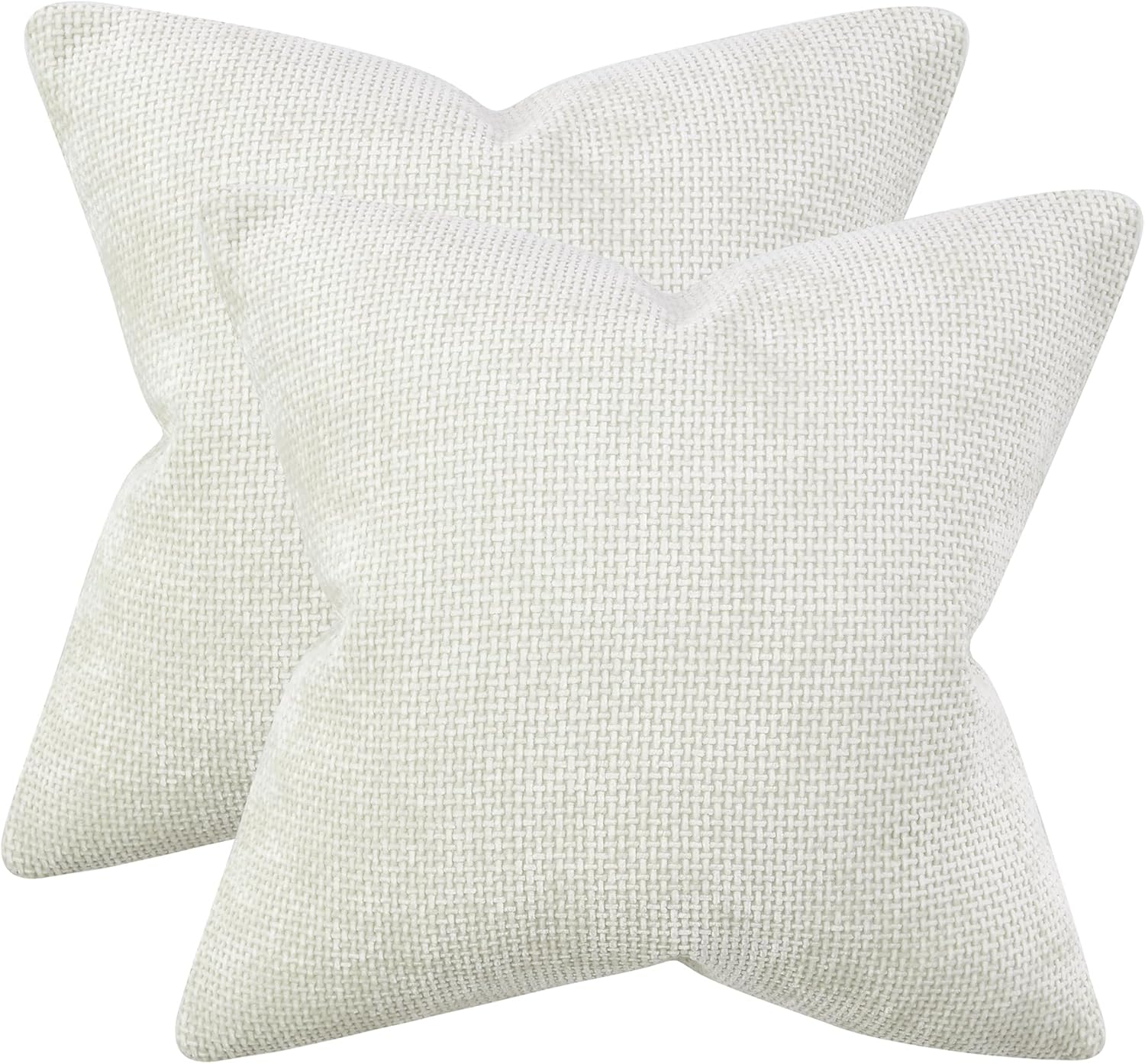 WLNUI Juego de 2 fundas de almohada pequeñas de color beige de 16 x 16 pulgadas, lujosas fundas de almohada de felpilla decorativas para sofá, cama,