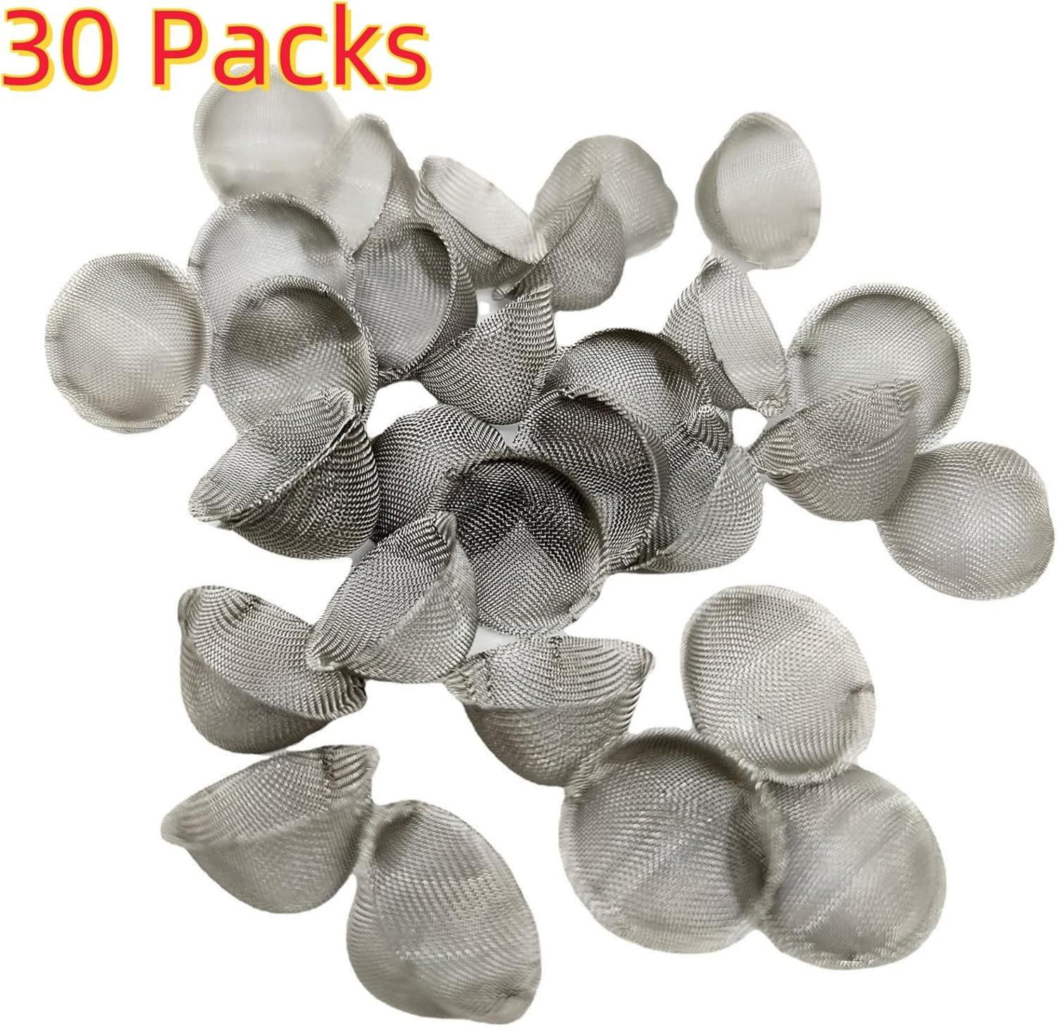 30 piezas de pantallas de tubería de 0.75 pulgadas (34) de acero inoxidable con diseño cónico con caja de metal. Tamaño ajustable
