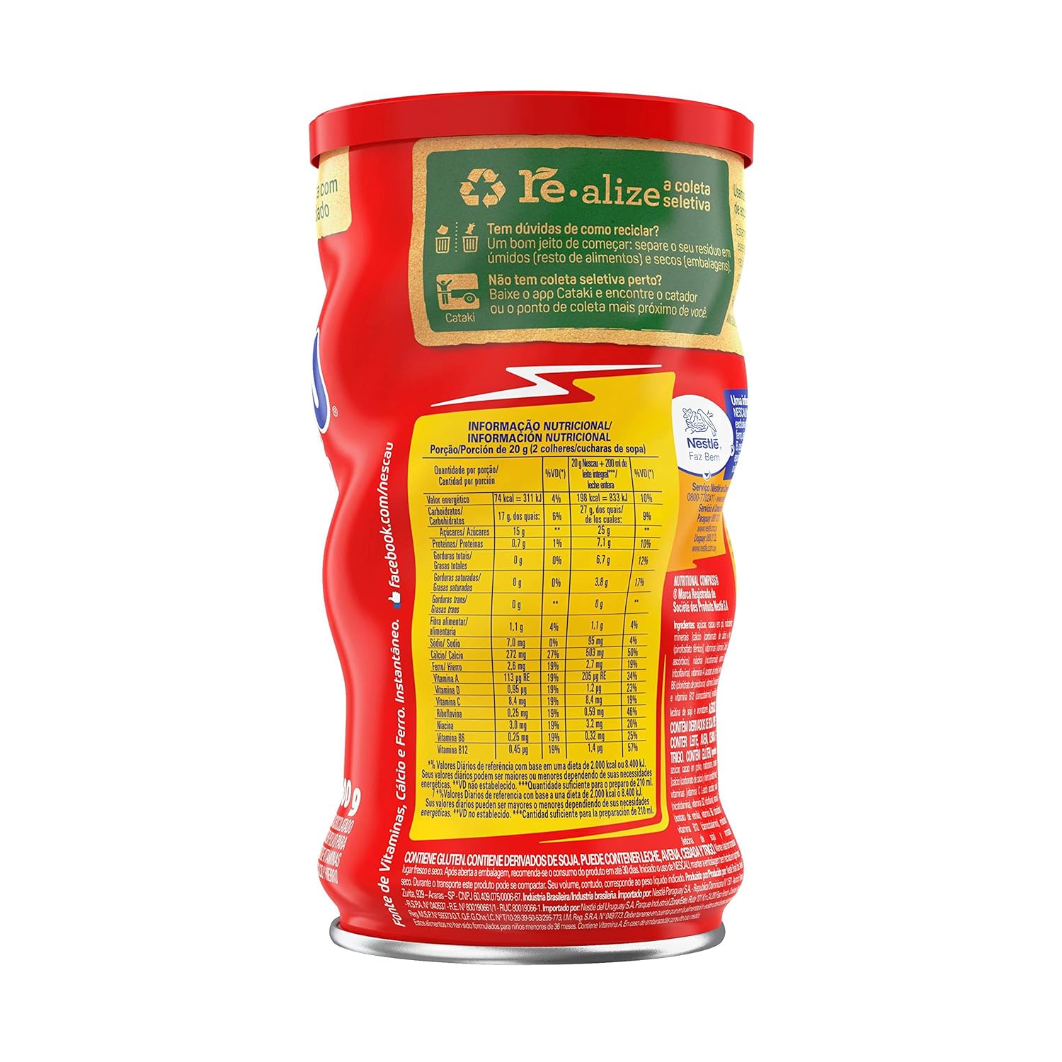 Paquete de 2 Achocolatado Nescau – Nestle -13.05 oz – Chocolate