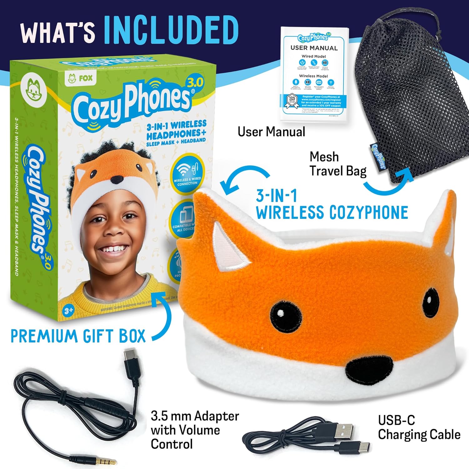 Auriculares inalámbricos para niños pequeños  para niñas y niños de 2 años  Auriculares con diadema para avión  Auriculares suaves seguros para