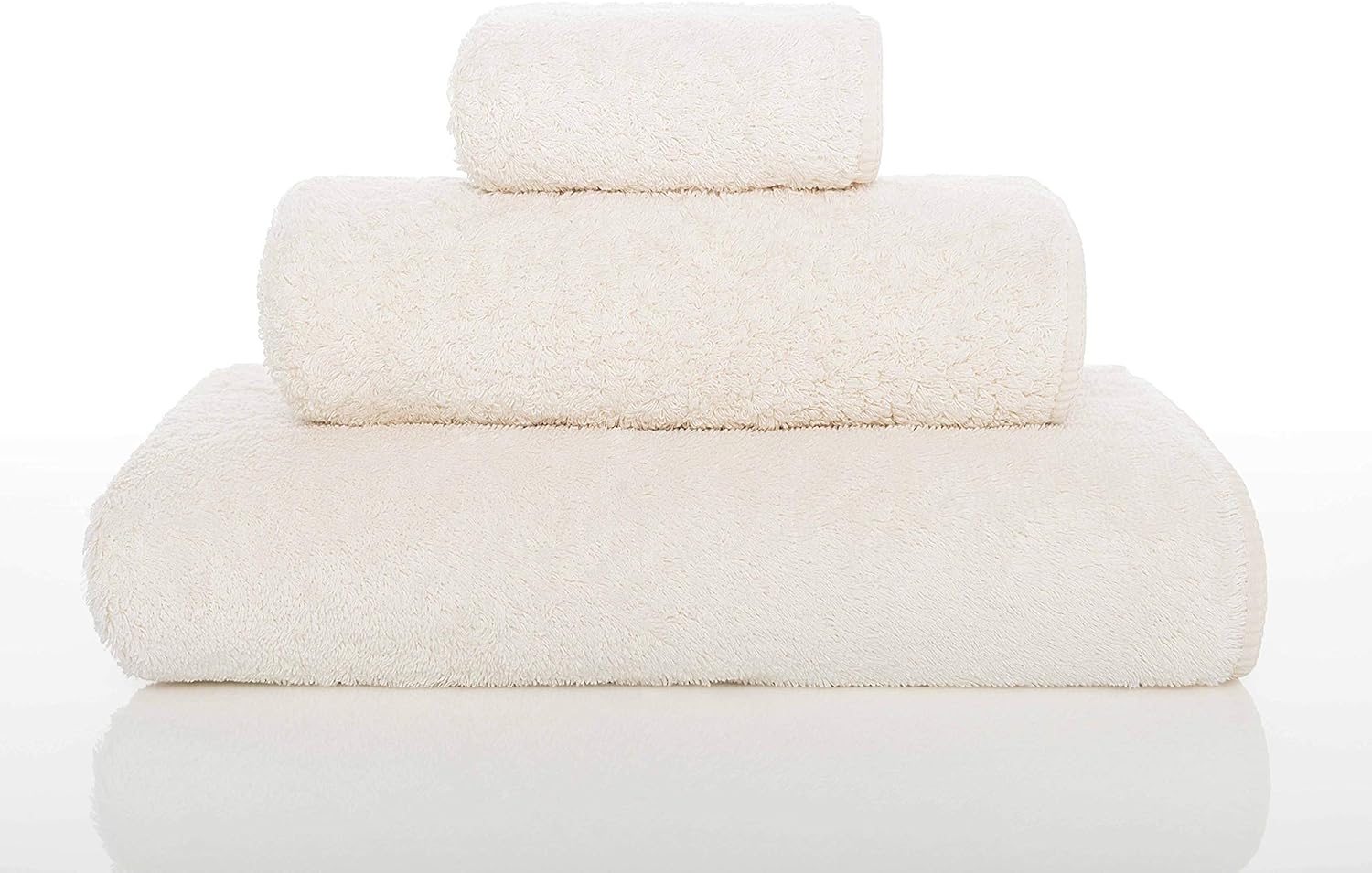 Graccioza – Toallas largas de doble bucle (28 x 55 pulgadas, natural), 100% algodón egipcio de 700 GSM, toalla de baño elegante, suave para el
