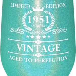 Cuptify 1951 Edición Limitada 72 Regalo de cumpleaños para mujeres de edad avanzada en espuma de mar con purpurina de 12 onzas aisladas Cuptify 1951 Edición Limitada 72 Regalo de cumpleaños para mujeres de edad avanzada en espuma de mar con purpurina de 12 onzas aisladas