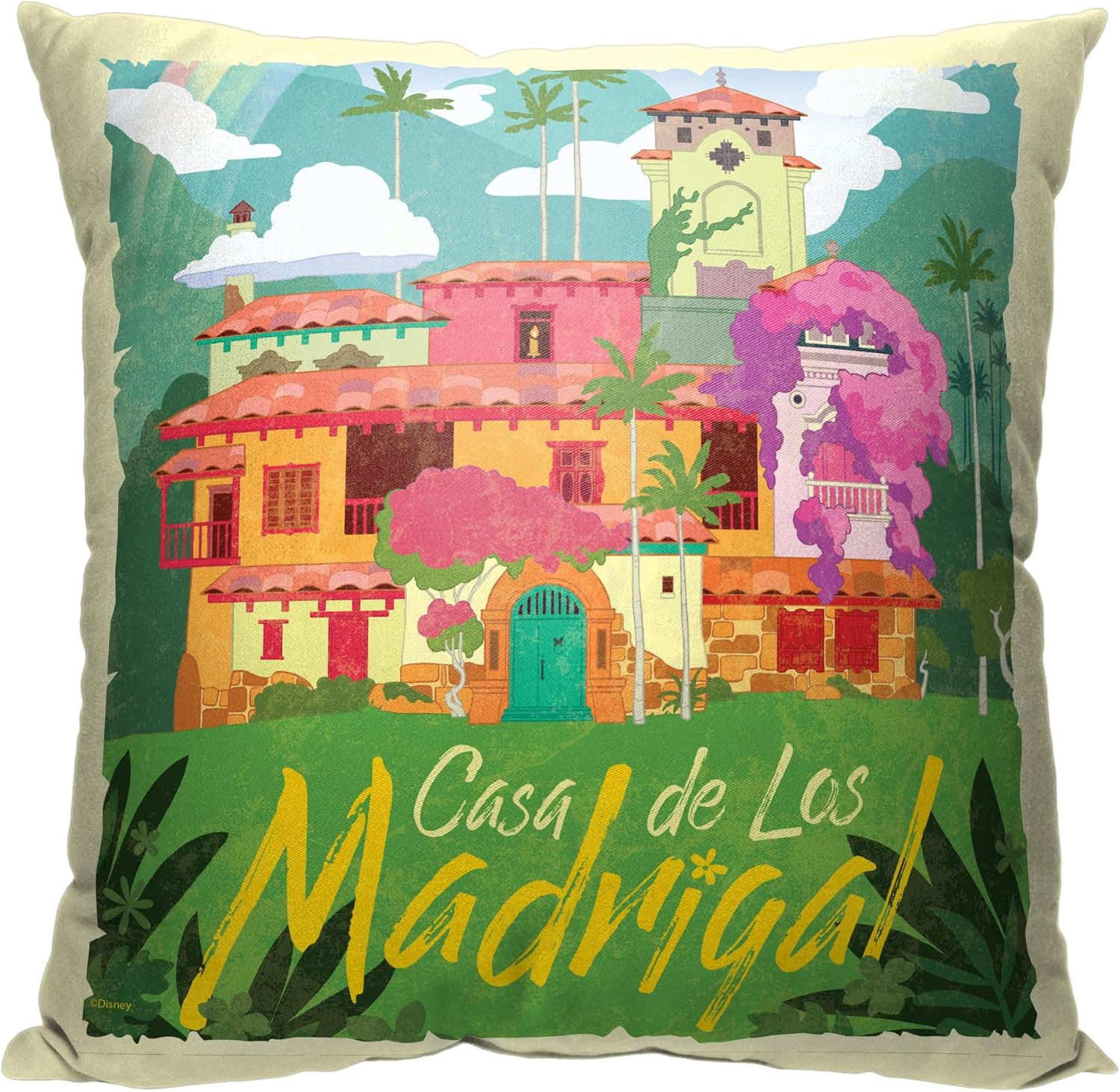Northwest Almohada Encanto de Disney, 18 x 18 pulgadas, Mi Casa