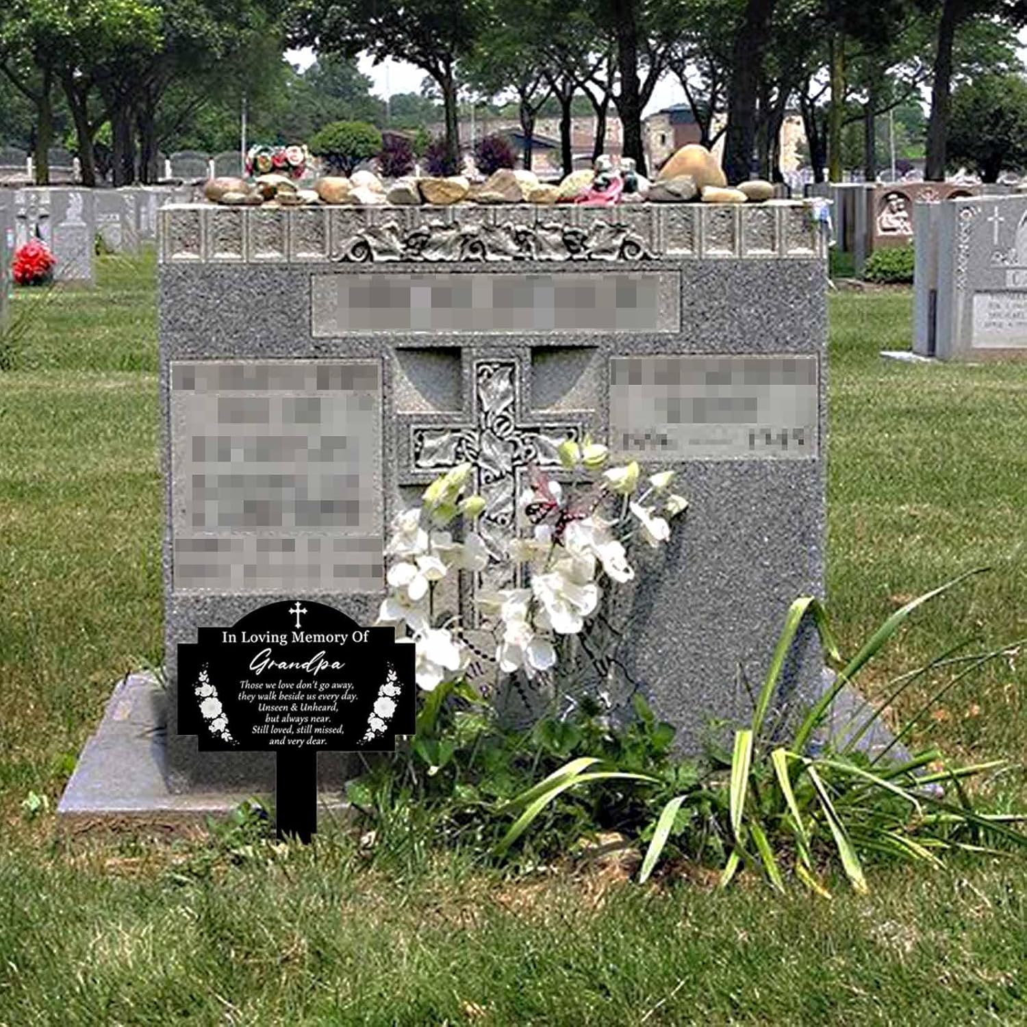 Marcadores de tumba, estacas conmemorativas, decoraciones de tumbas para cementerio, impermeable, placa de cementerio, estaca de condolencia, estaca
