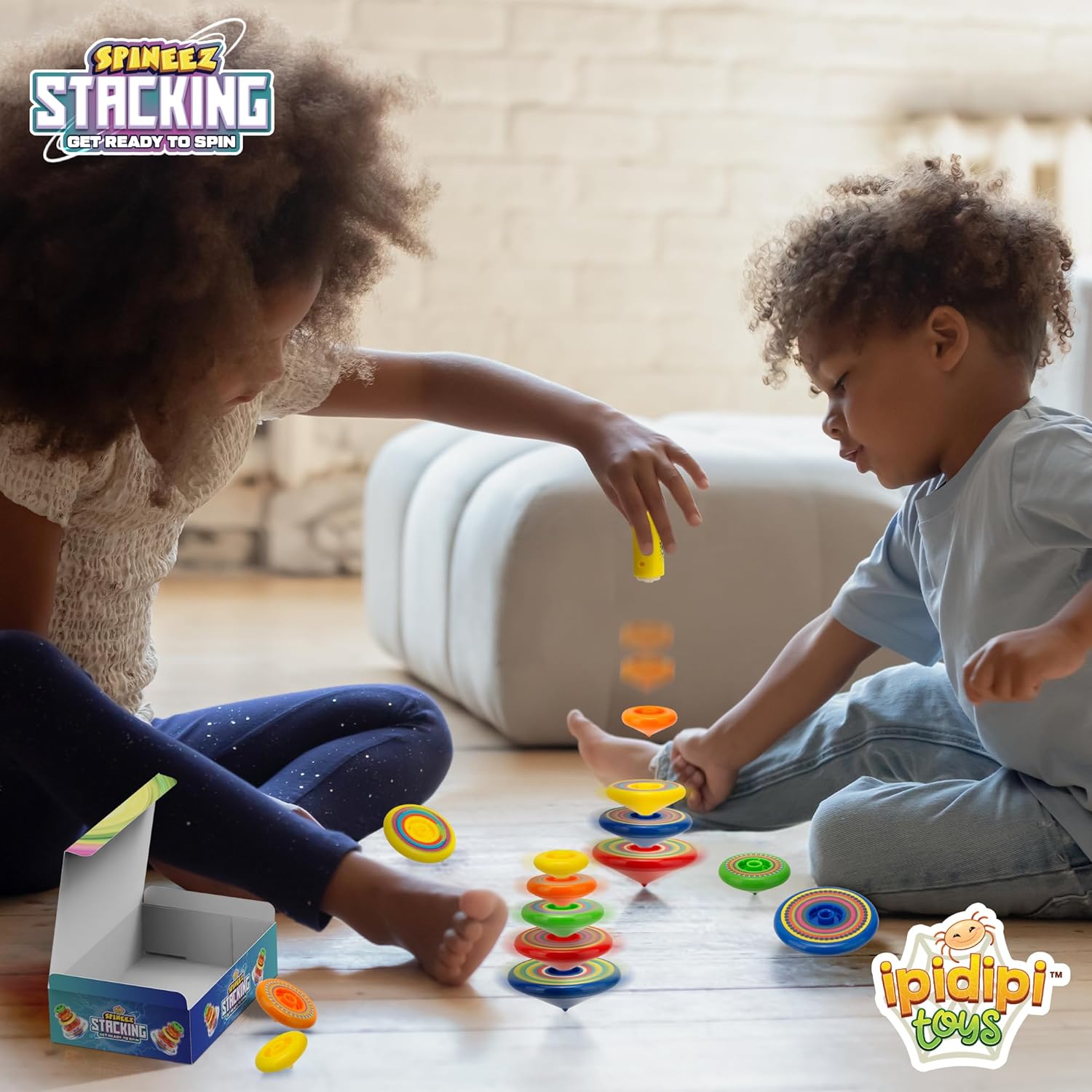 Spineez Sacking Spinning Tops para niños, juego de 3, 15 piezas OVNI Spin Toys con, divertidos recuerdos de fiesta de cumpleaños, suministros de
