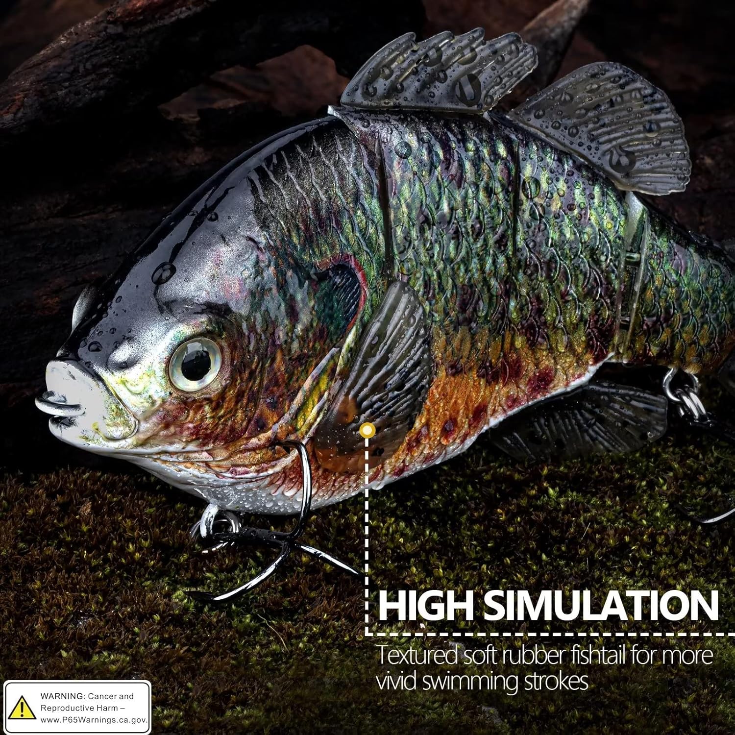 THKFISH Swimbaits Señuelos para pesca de lubina, cebos deslizantes multiarticulados, señuelos de natación de hundimiento lento, señuelos de pesca