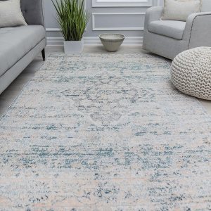 Rugs America Cora CL15A Norway Spruce – Alfombra vintage de transición, 8 pies x 10 pies Rugs America Cora CL15A Norway Spruce – Alfombra vintage de transición, 8 pies x 10 pies