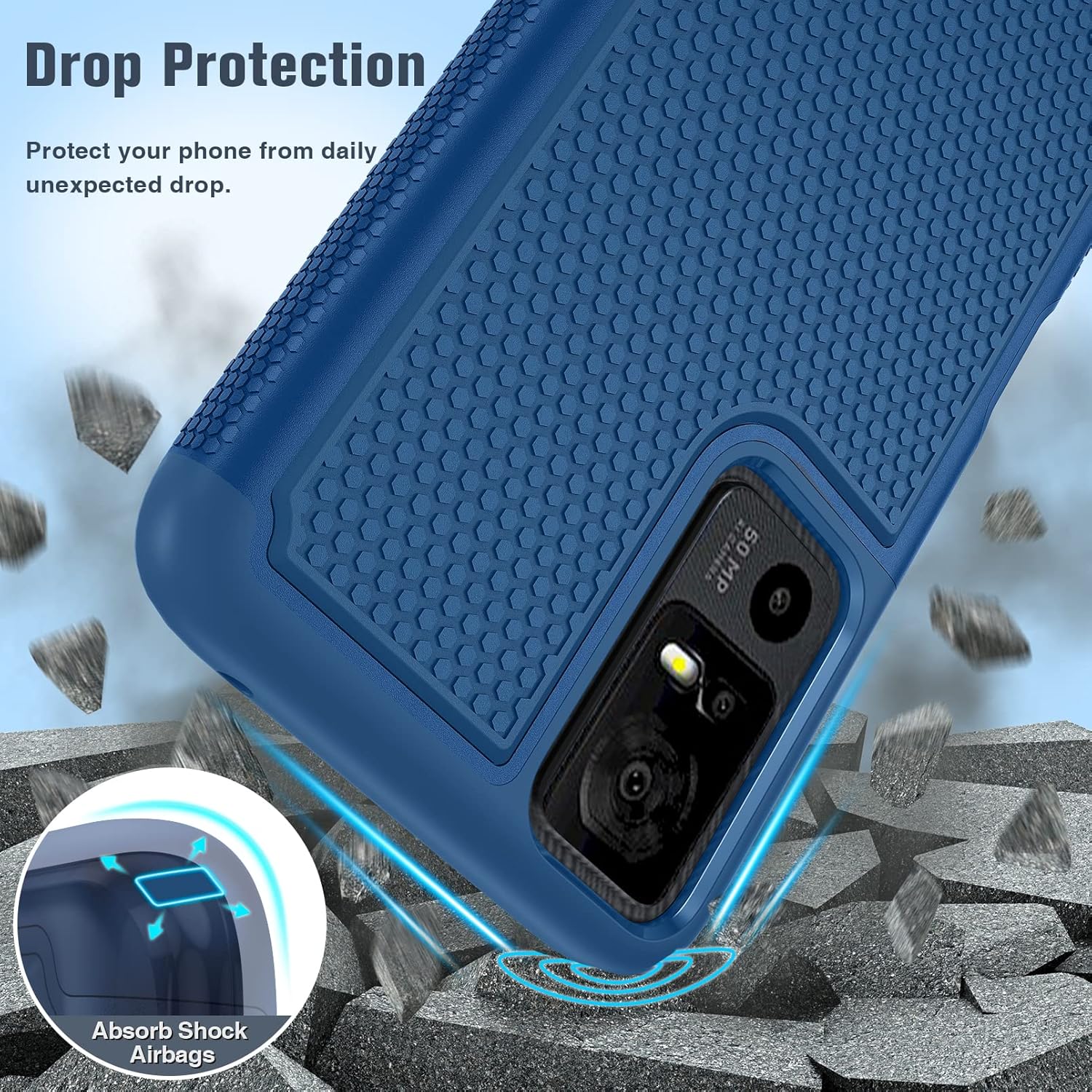 FNTCASE Funda para TCL 40-XE 5G Funda de teléfono con textura mate de doble capa a prueba de golpes de grado militar  Protección resistente a prueba