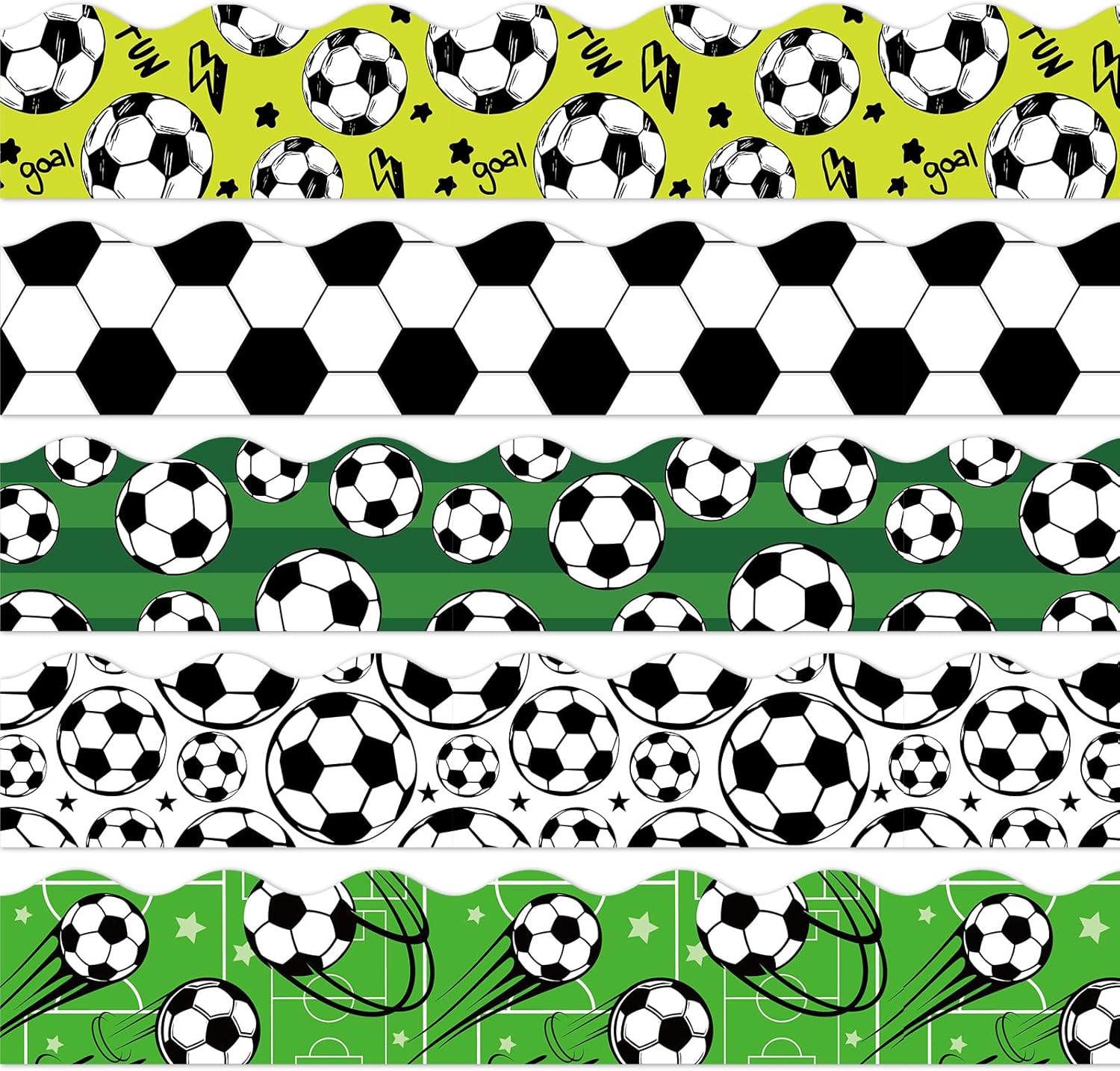 AnyDesign – Pegatinas autoadhesivas para tablón de anuncios de fútbol de 69 pies, diseño deportivo para decoración de aula y oficina