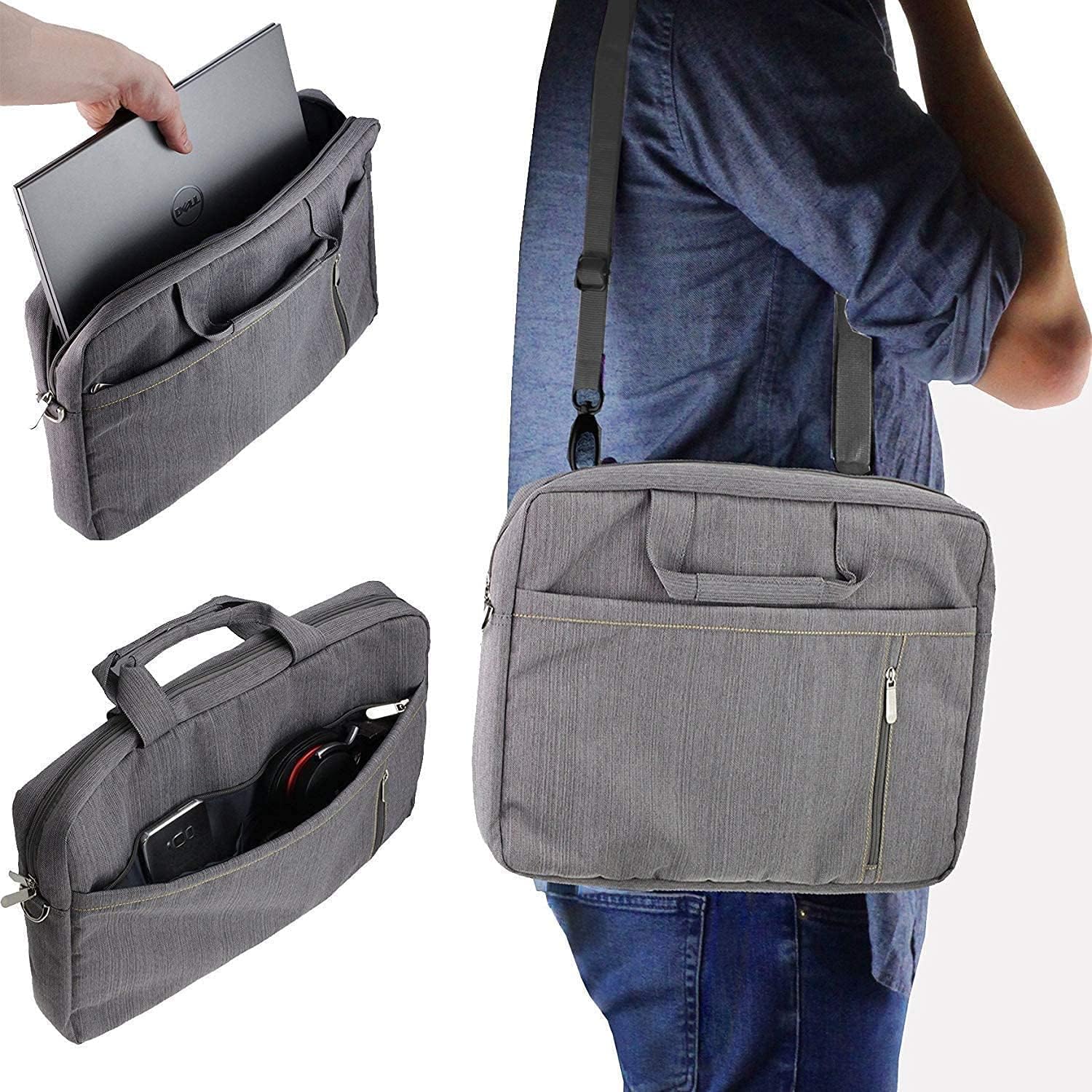 Navitech Bolsa para portátil resistente al agua, color gris, compatible con el portátil CHUWI HeroBook Air de 11.6″