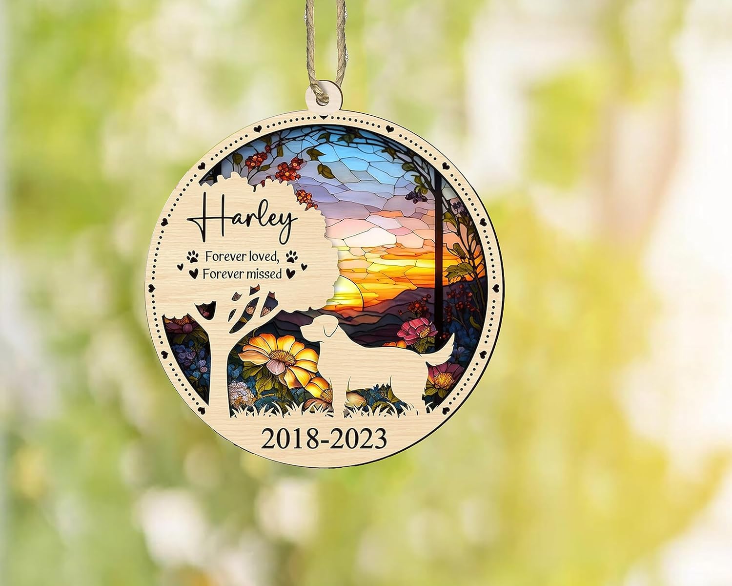 LOVELYPOD Atrapasoles conmemorativos personalizados para perros de Navidad, disponible en todas las razas, regalo de condolencias por pérdida de