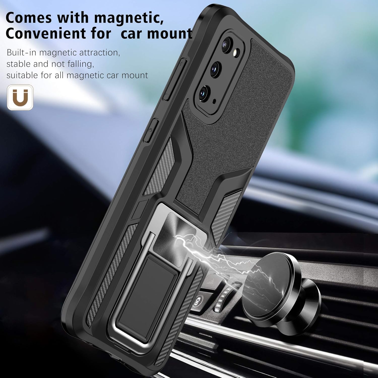 AKINIK Funda para Samsung Galaxy S20 (no compatible con Galaxy S20 FE), con protector de pantalla de TPU flexible autorreparable 2 unidades, grado