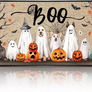 Ceenna Tapete de Halloween para puerta de Halloween, tapete espeluznante para puerta delantera, hogar, cocina, decoración interior y exterior, 15.7 Ceenna Tapete de Halloween para puerta de Halloween, tapete espeluznante para puerta delantera, hogar, cocina, decoración interior y exterior, 15.7