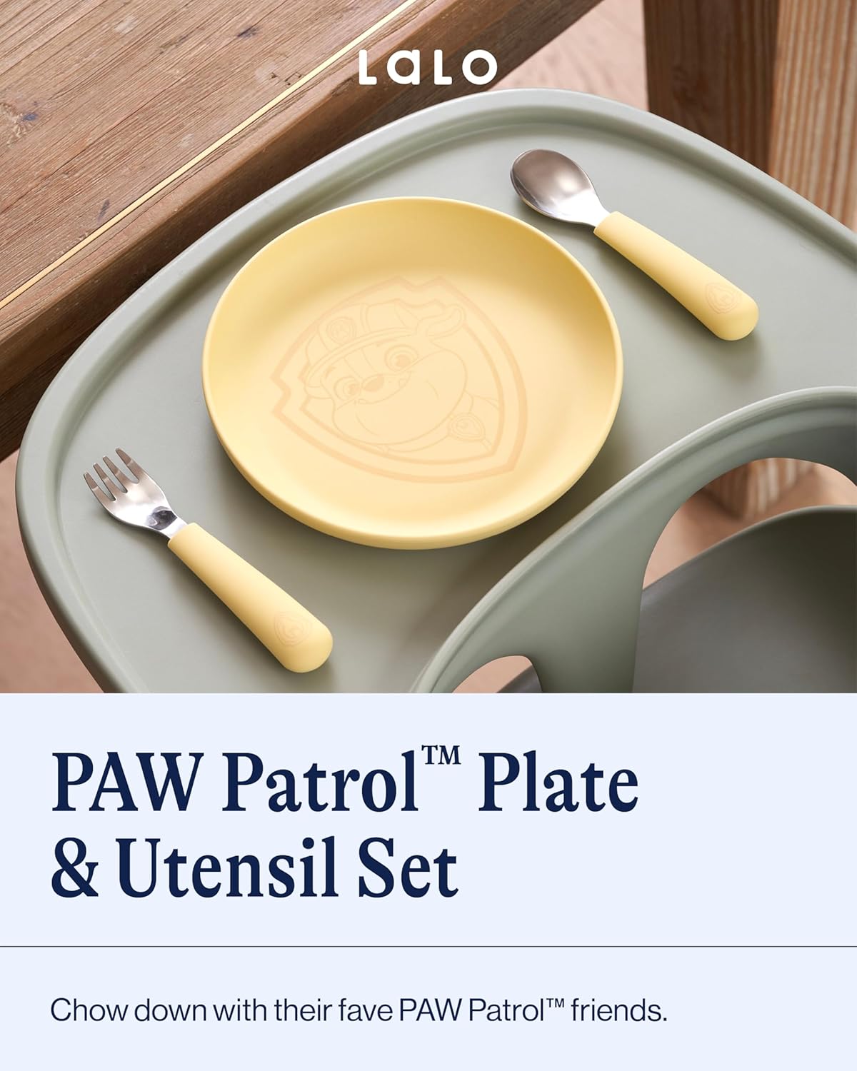 Lalo PAW Patrol – Juego de platos y utensilios para niños, apto para lavavajillas, sin BPA durante más de 12 meses, incluye plato, cuchara