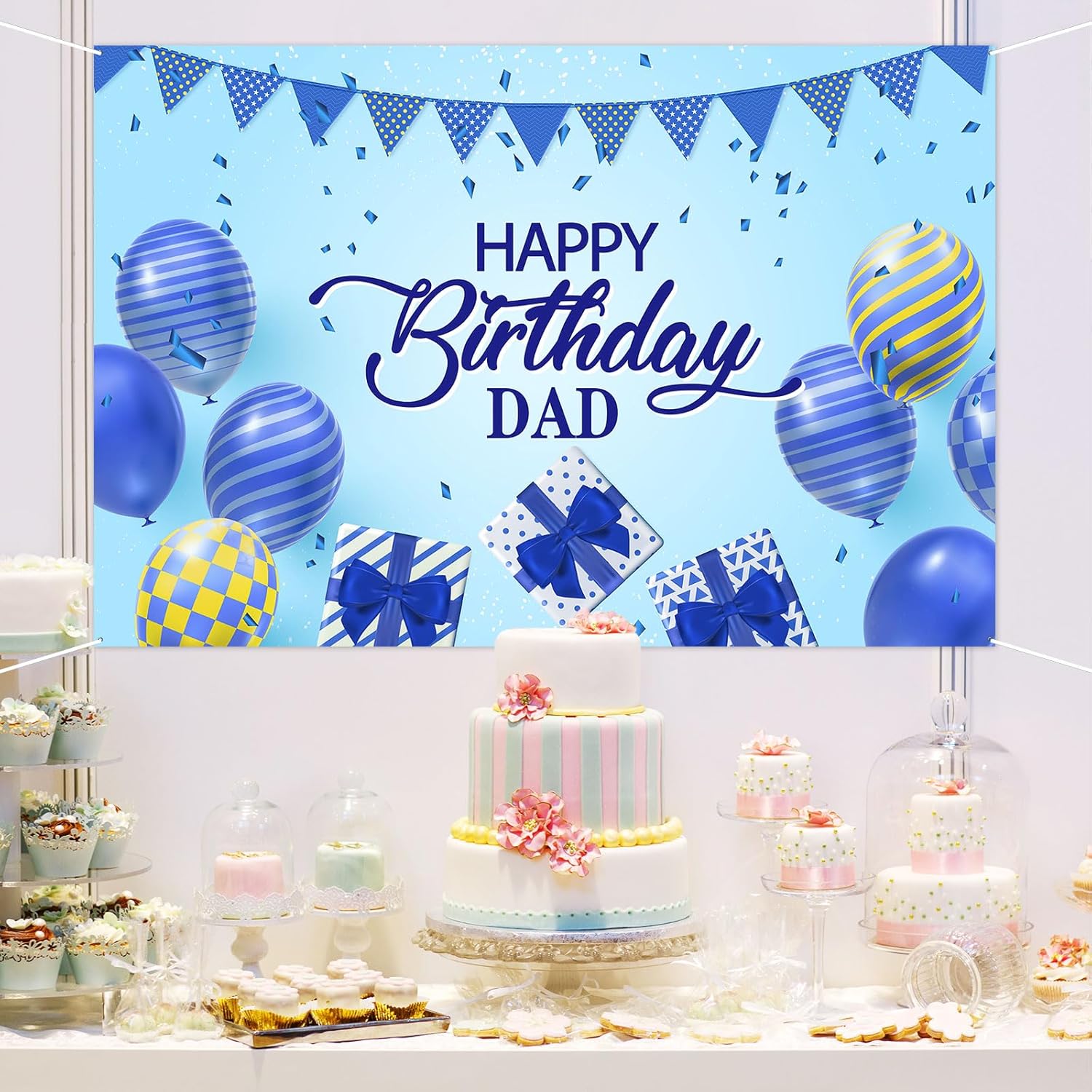 Cartel de fondo de feliz cumpleaños para papá, fondo de fiesta de cumpleaños de padre y hombre, decoración de fondo de fotografía de cumpleaños de